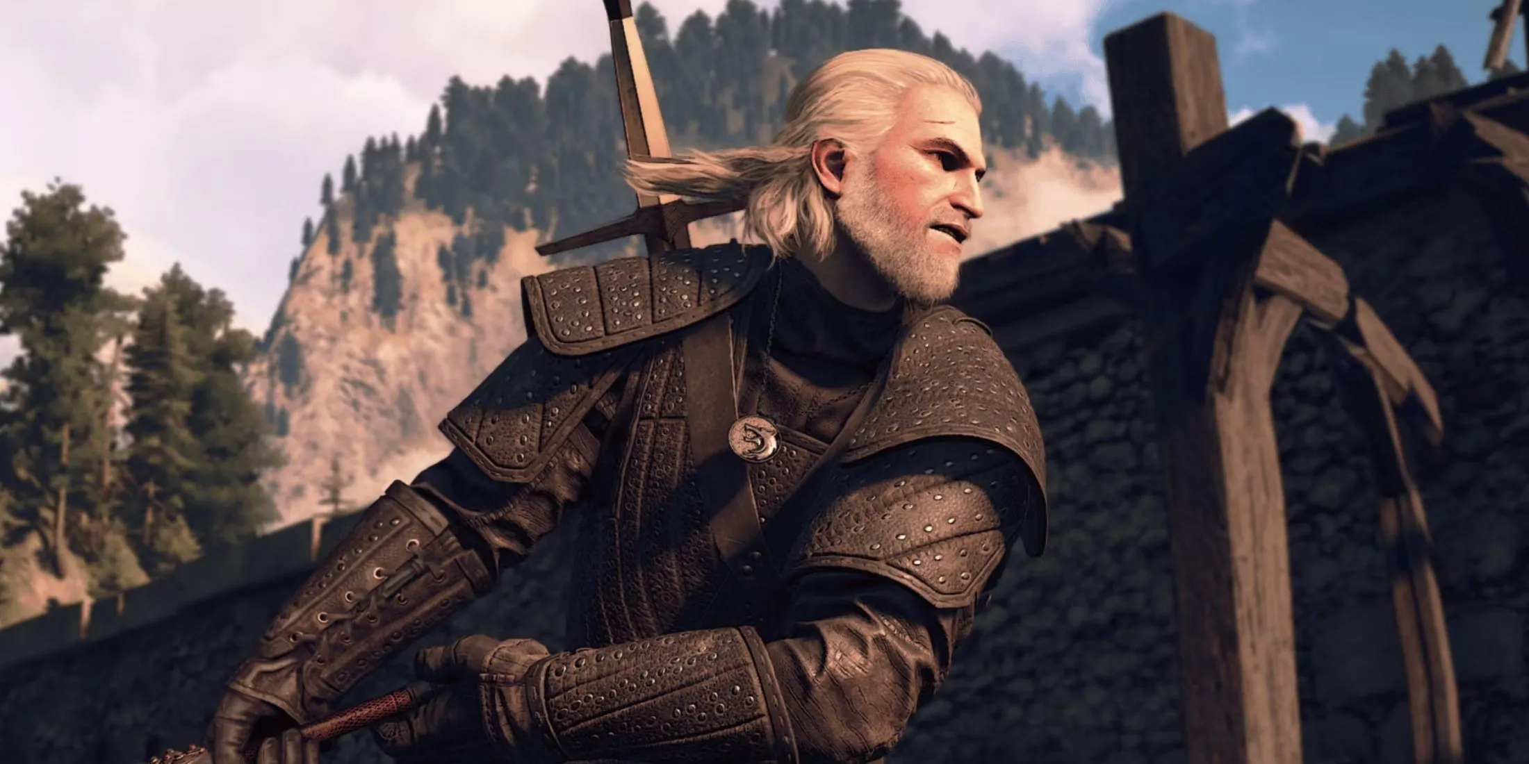 Geralt trên lưng Roach khám phá thế giới mở của The Witcher 3: Wild Hunt, tựa game RPG xuất sắc