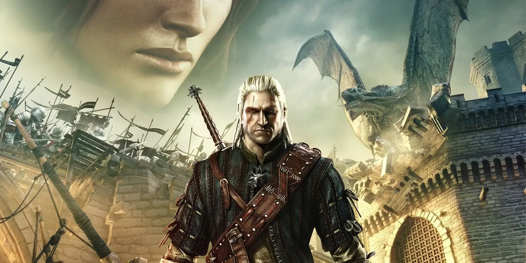 Hình ảnh Geralt chiến đấu trong The Witcher 2: Assassins of Kings, thể hiện cải tiến về đồ họa và combat