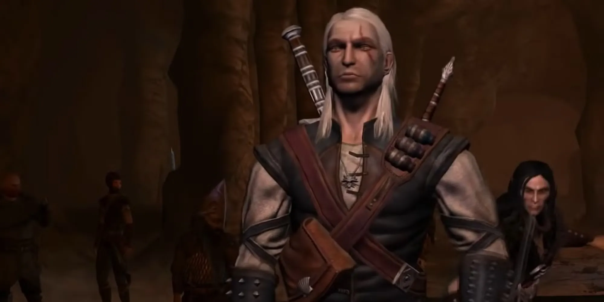 Hình ảnh Geralt trong The Witcher 1 (2007), phiên bản đầu tiên của dòng game RPG đình đám