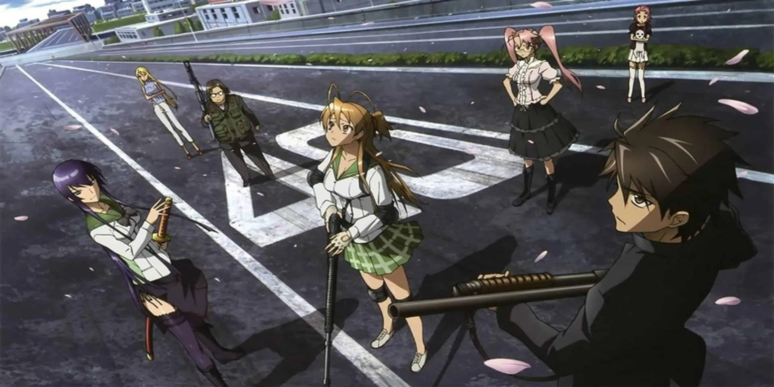 Anime High School Of The Dead: Bối cảnh học đường hỗn loạn