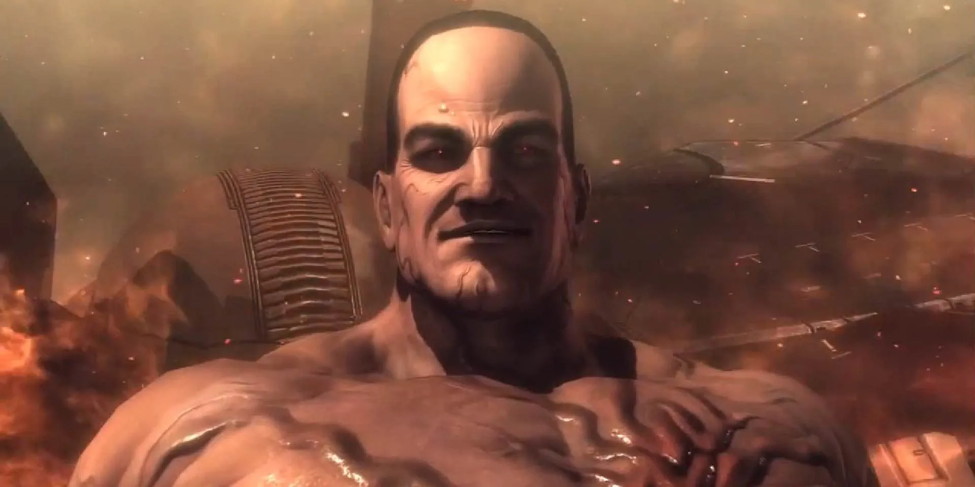 Thượng Nghị sĩ Armstrong, một boss đầy cơ bắp trong Metal Gear Rising: Revengeance