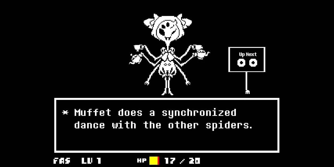 Trận đấu boss với Muffet, cô nhện bán bánh ngọt trong Undertale
