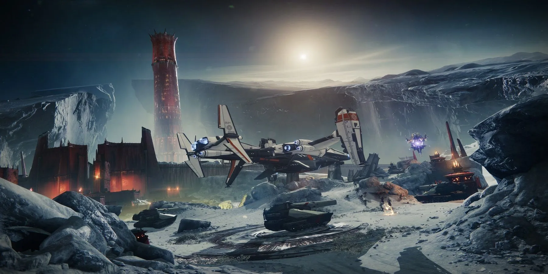 Ảnh minh họa điểm đến trên Mặt Trăng trong Destiny 2 Shadowkeep