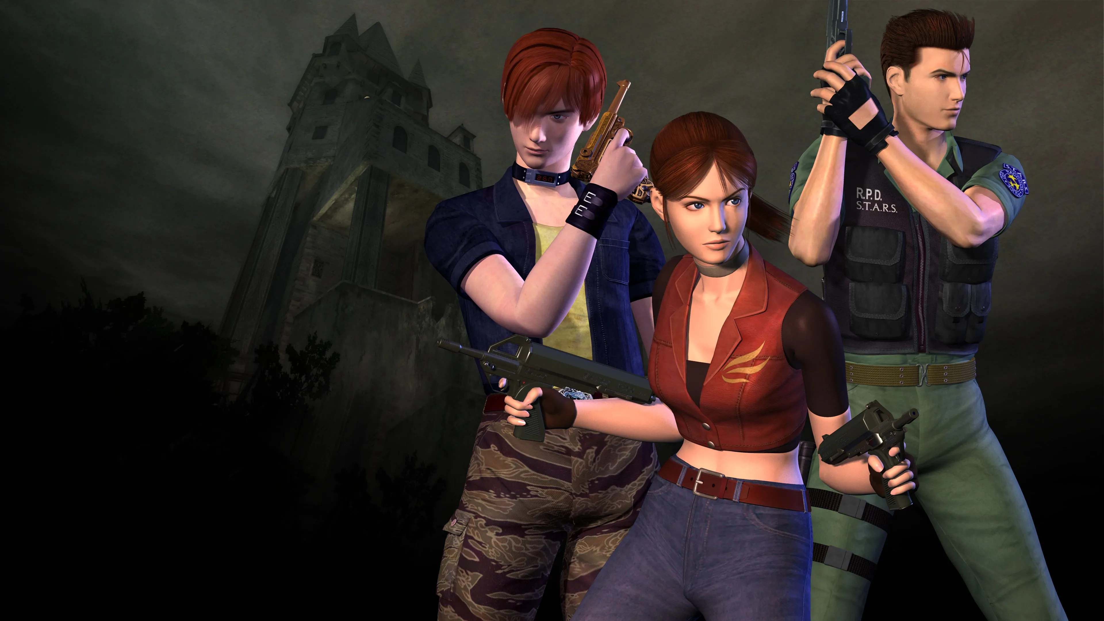 Claire Redfield, Chris Redfield và Steve Burnside từ Resident Evil Code Veronica, những nhân vật chủ chốt trong vũ trụ Resident Evil, đối mặt với thử thách sinh tồn nghiệt ngã.