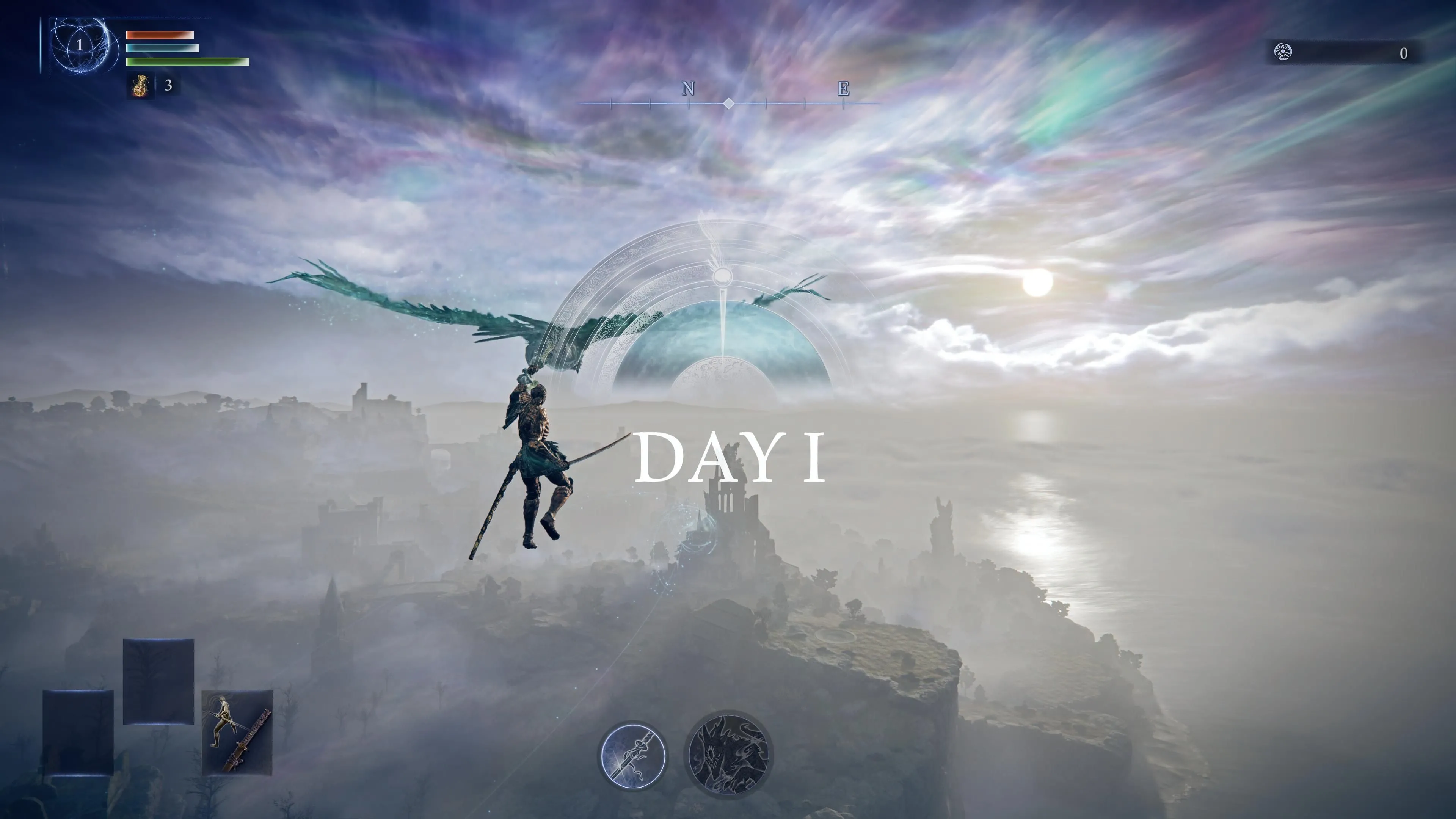 Game thủ chiến đấu với quái vật trong ngày đầu tiên của một lượt chơi Elden Ring Nightreign.