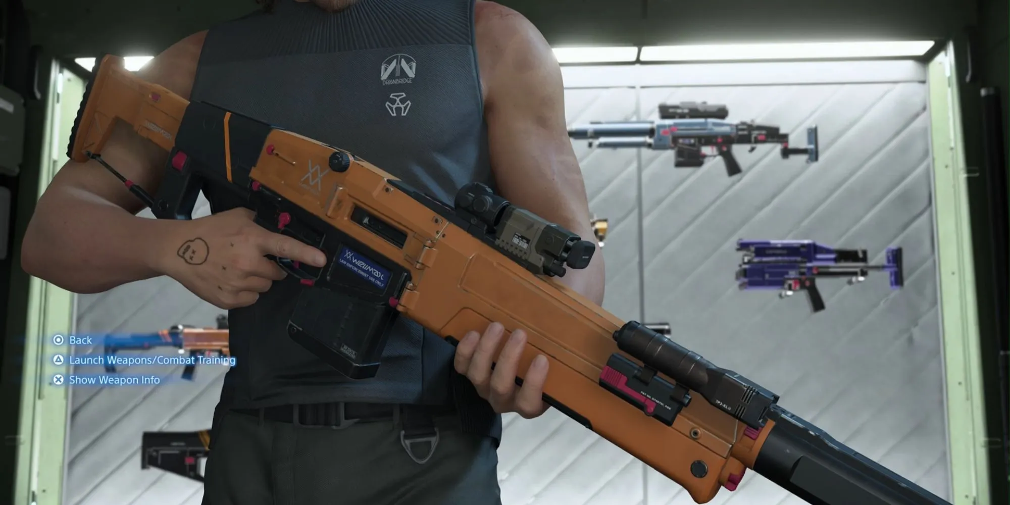 Giao diện menu nâng cấp kỹ năng và chỉ số của Sam trong Death Stranding 2