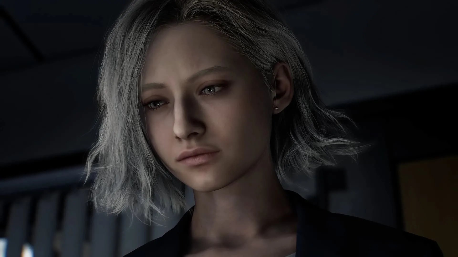 Grace Ashcroft, nhân vật chính mới được công bố trong tựa game Resident Evil Requiem, đứng giữa bối cảnh hoang tàn, sẵn sàng đối mặt với hiểm nguy.