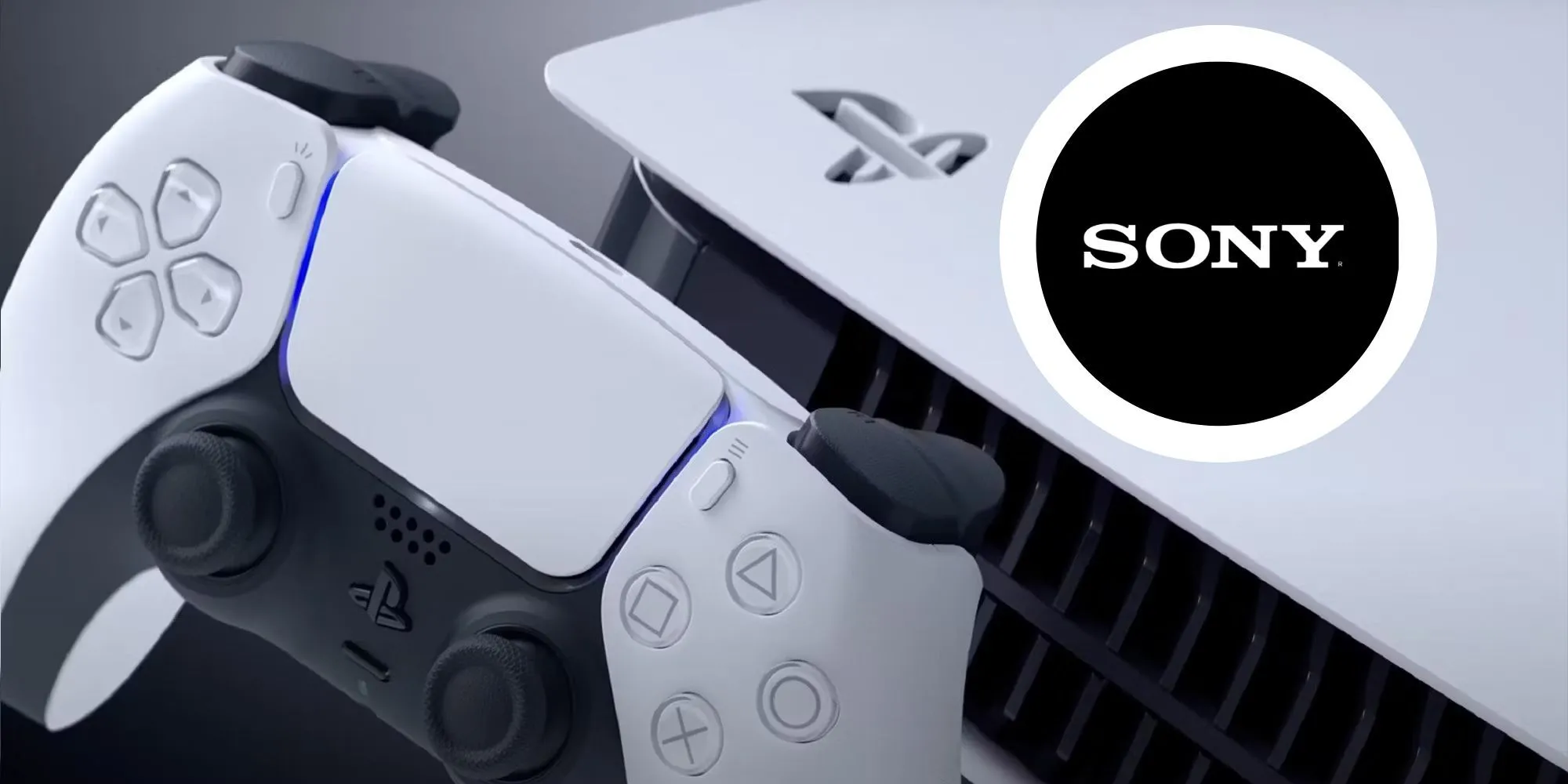 Máy chơi game PlayStation 5 màu trắng cùng tay cầm DualSense đặc trưng, thể hiện hệ sinh thái PlayStation