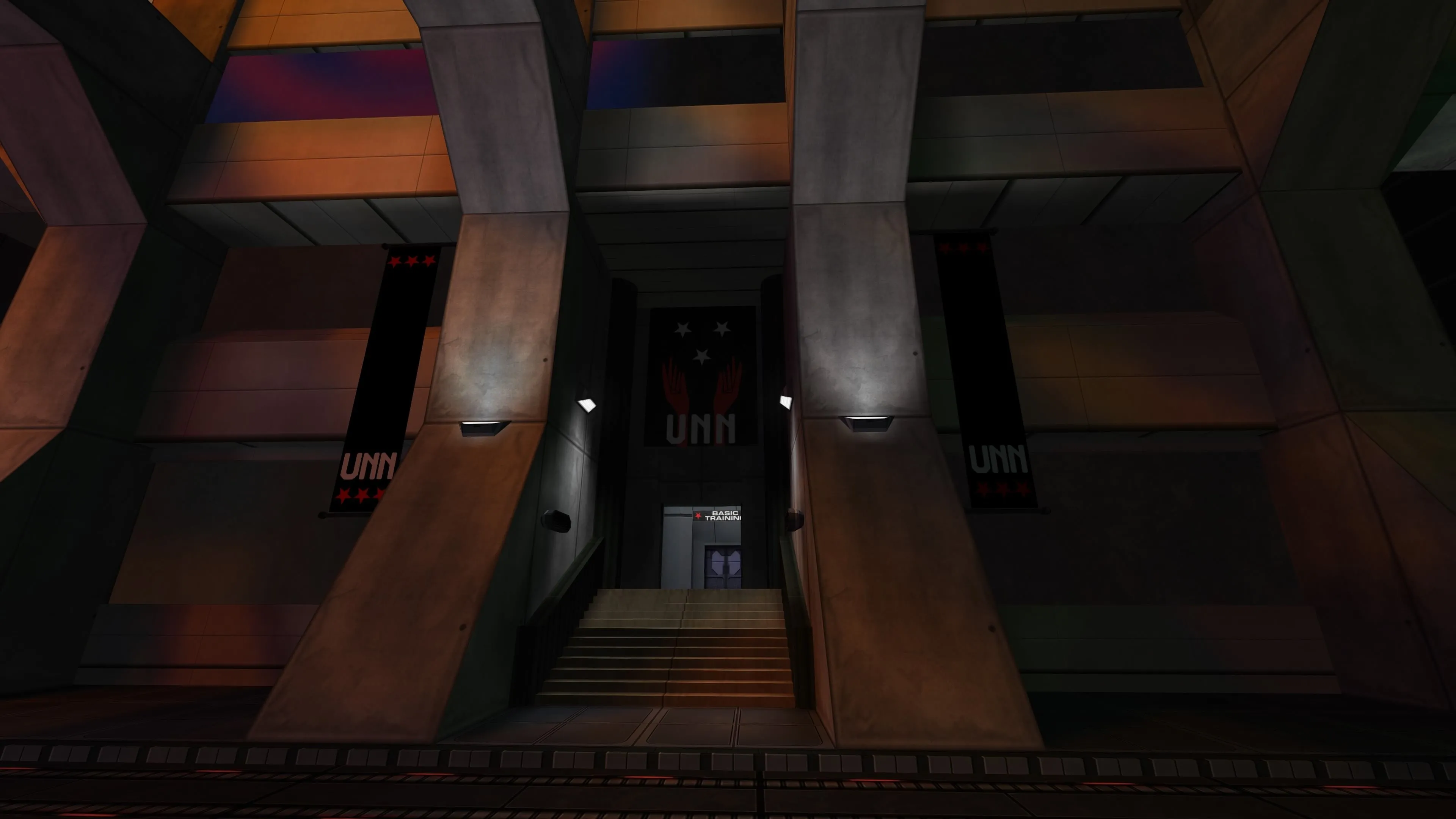 Một phần kiến trúc trạm không gian trong System Shock 2 Remaster
