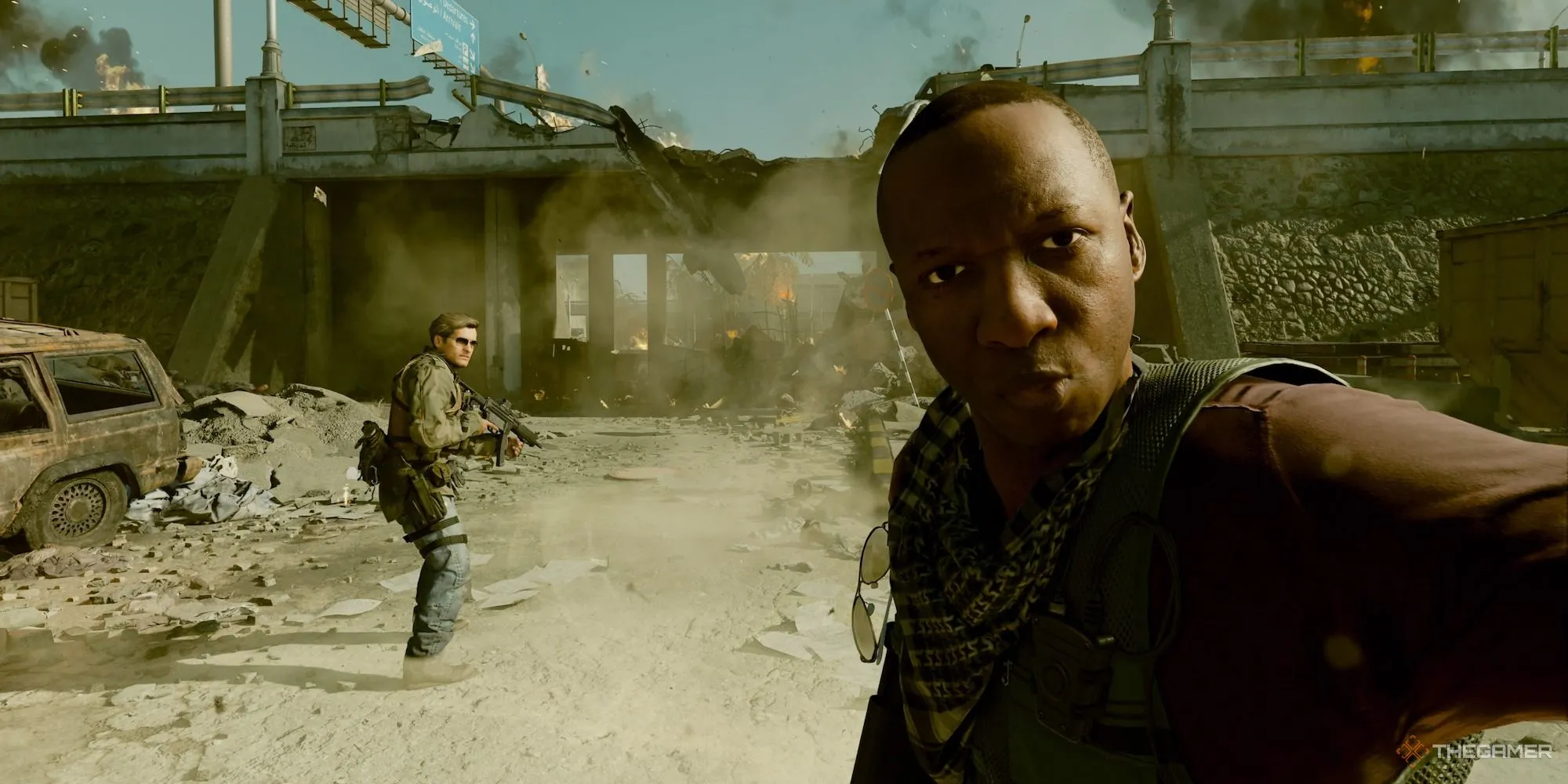 Nhân vật Lawrence Sims nhìn thẳng vào ống kính trong chiến dịch Call of Duty: Black Ops 6