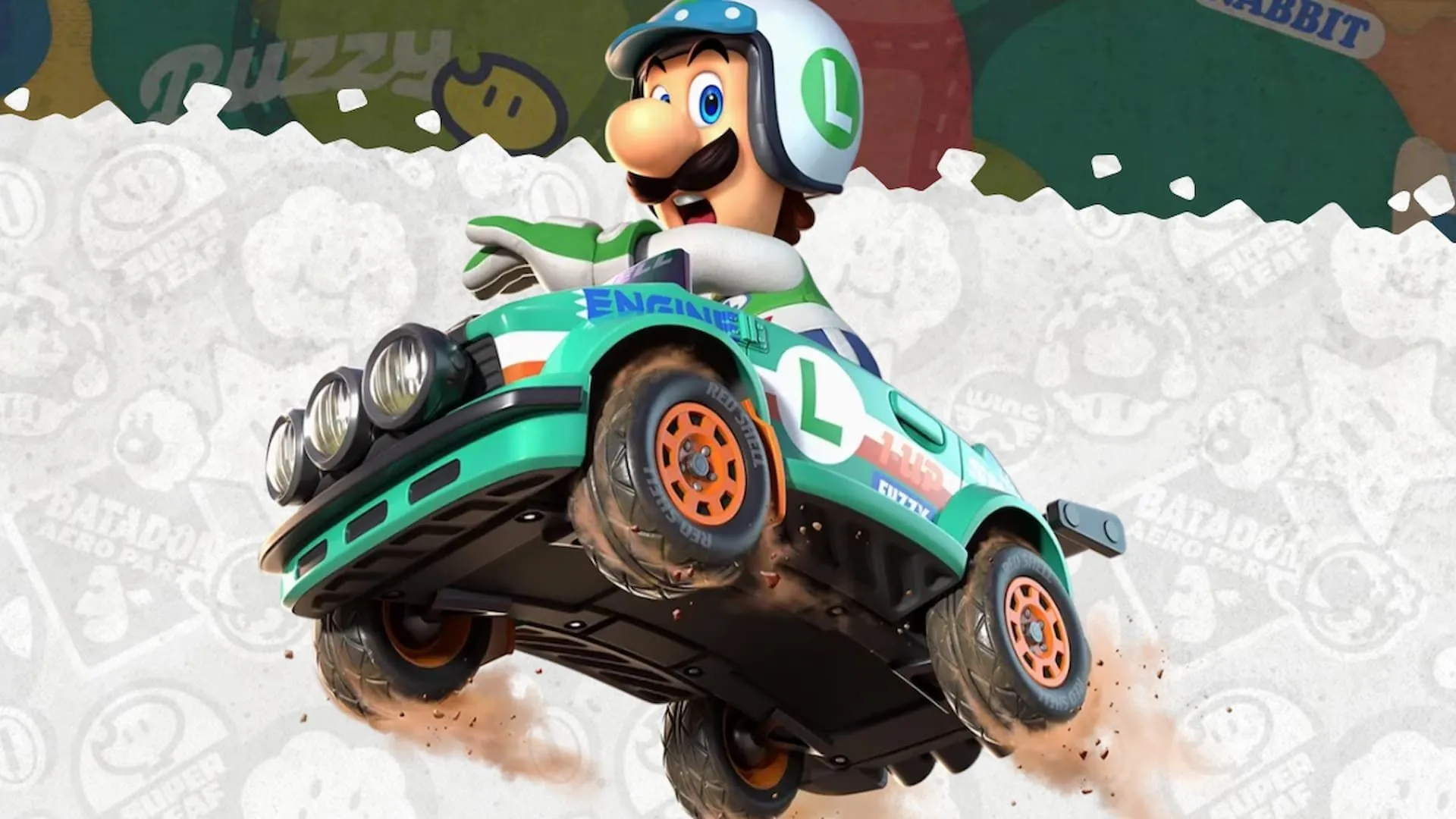 Nhân vật Luigi trong tư thế tạo dáng ấn tượng trong Mario Kart World