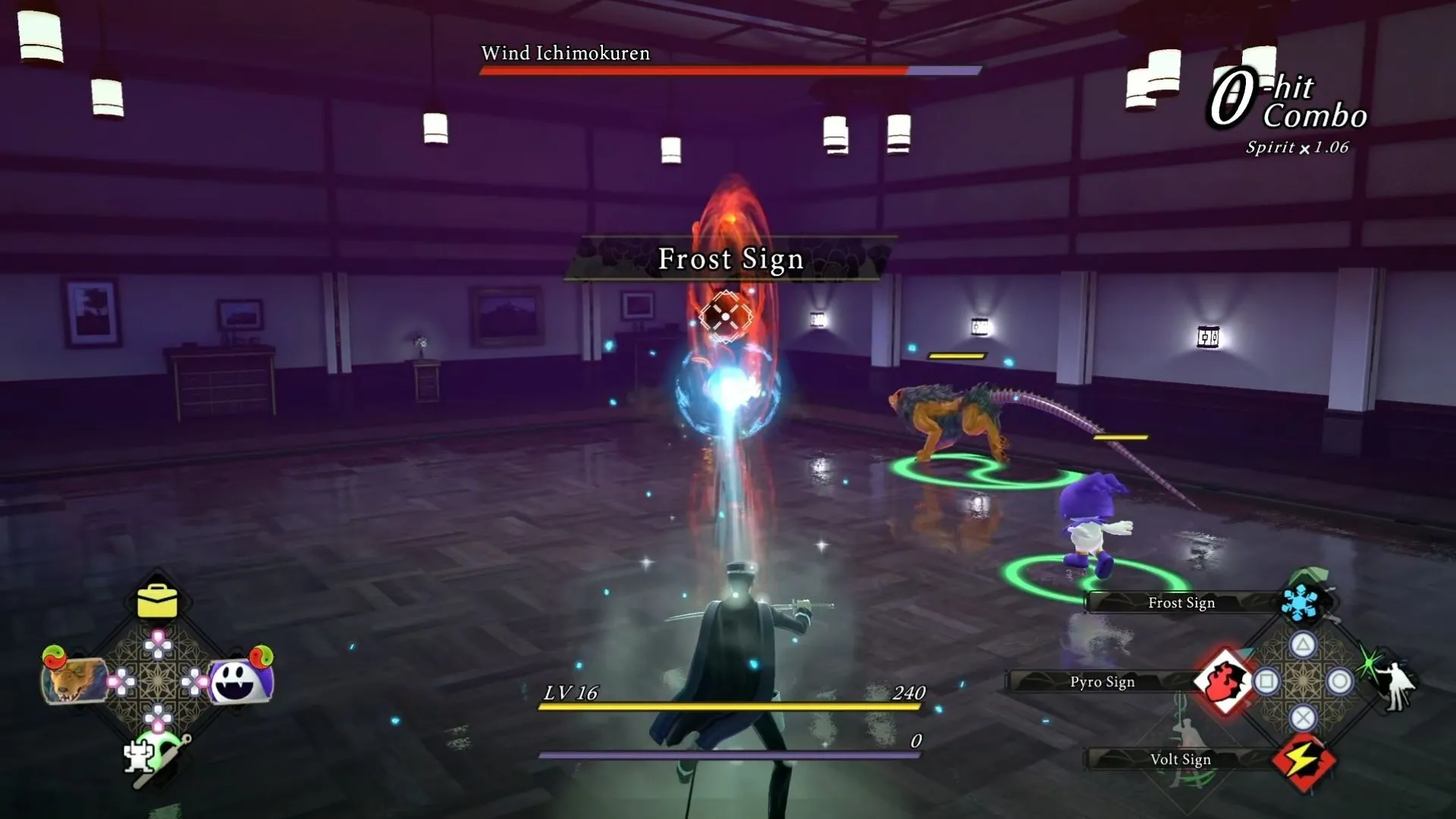Raidou Kuzunoha cùng các đồng minh quỷ chiến đấu với kẻ thù trong Raidou Remastered.