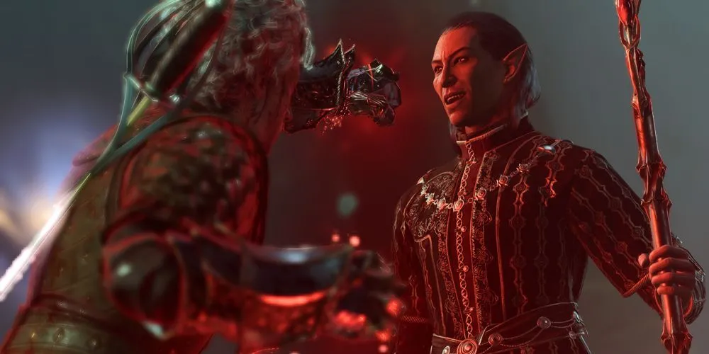 Astarion đang chiến đấu với Cazador và các ma cà rồng khác trong Baldur's Gate 3
