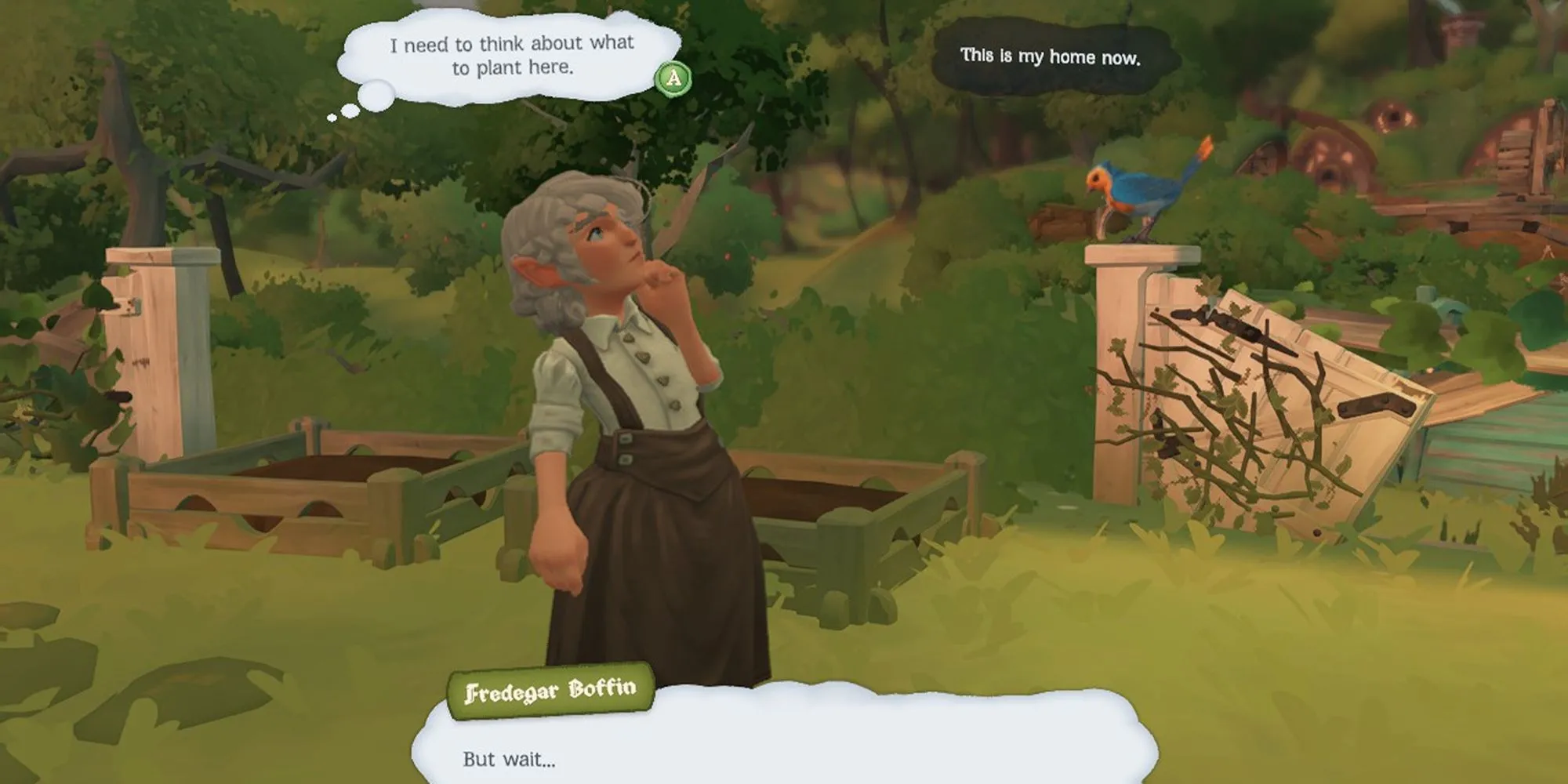 Các tùy chọn hội thoại đơn giản trong Tales of the Shire, đôi khi thiếu chiều sâu và sự phản hồi từ nhân vật