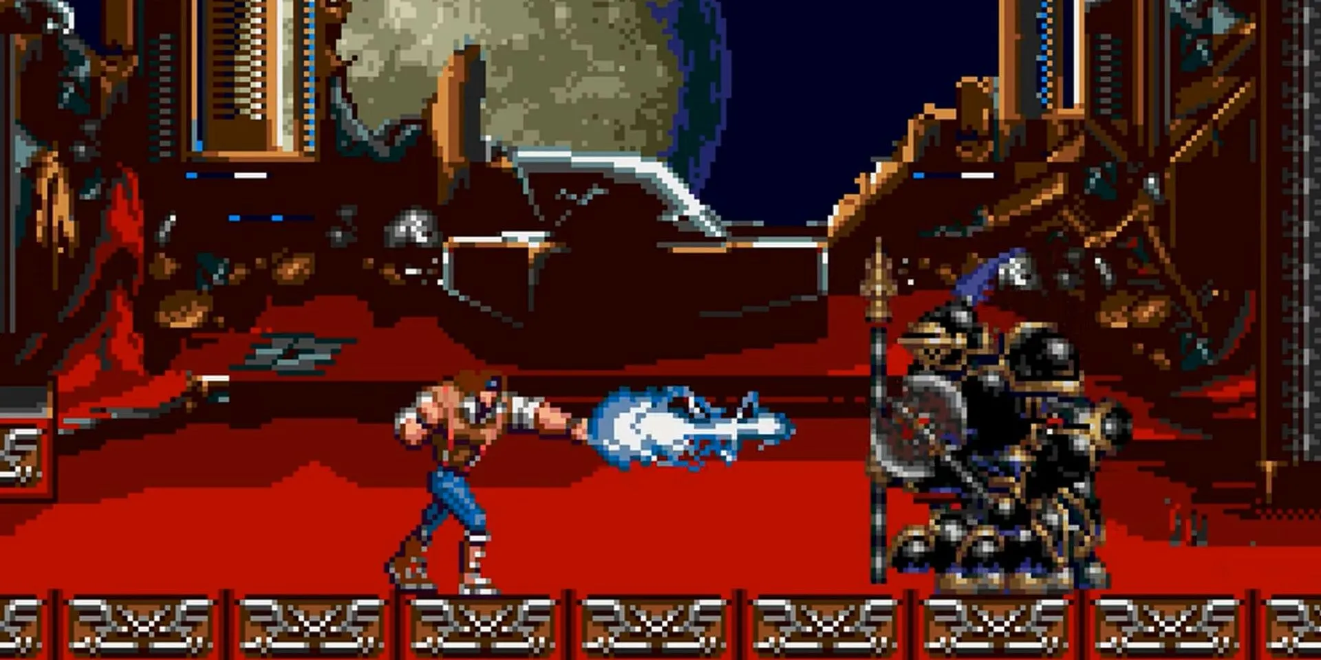 Cuộc chiến chống lại một con boss ghê rợn trong Castlevania Bloodlines, game hành động phiêu lưu trên Sega Mega Drive