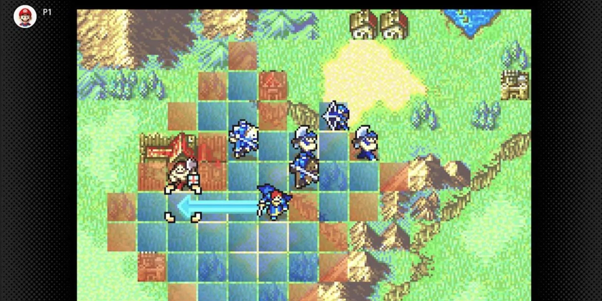 Fire Emblem The Blazing Blade di chuyển các đơn vị quân trên bản đồ