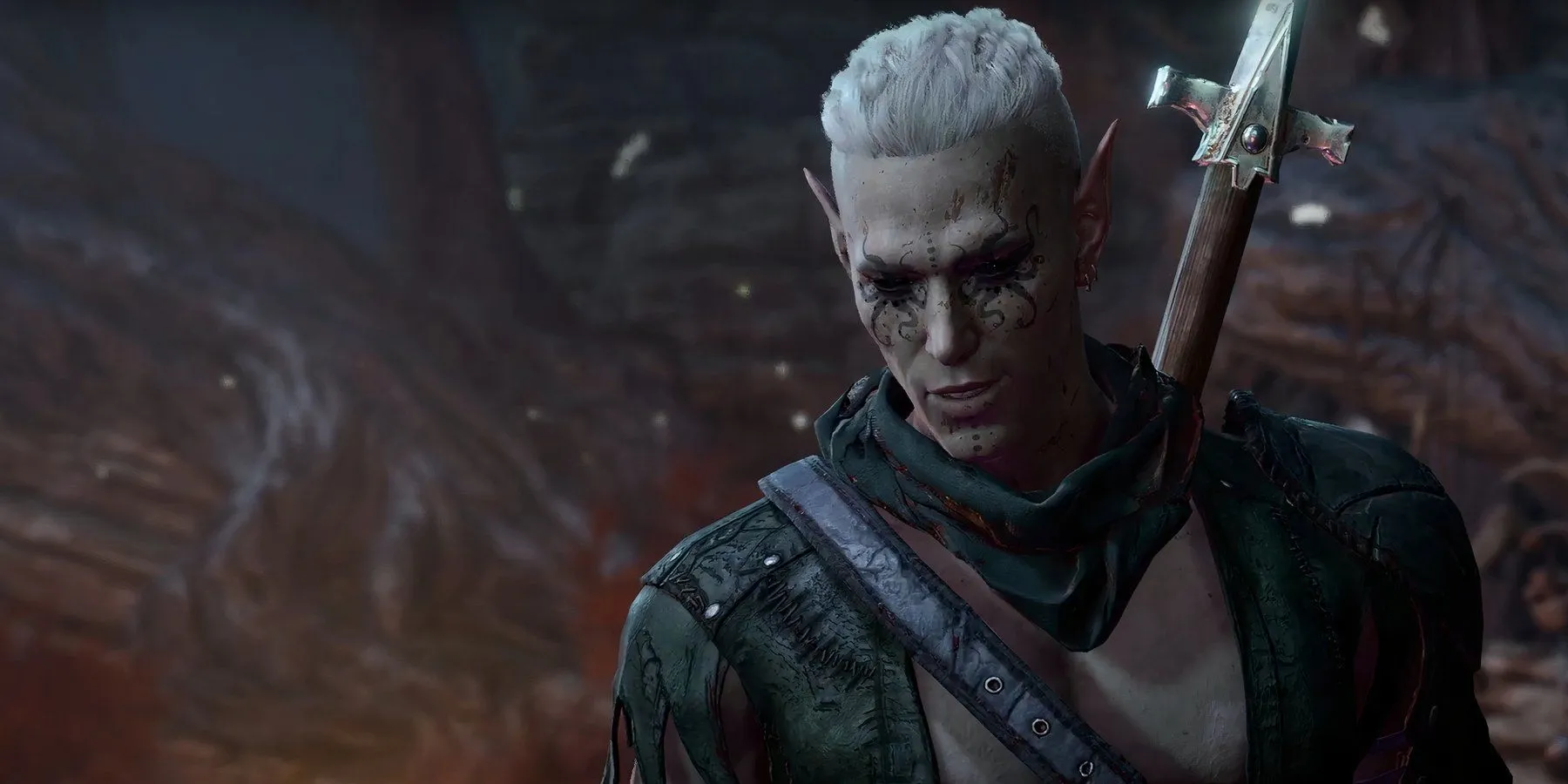 He Who Was, một elf Shadar-Kai với gương mặt hốc hác trong Baldur's Gate 3