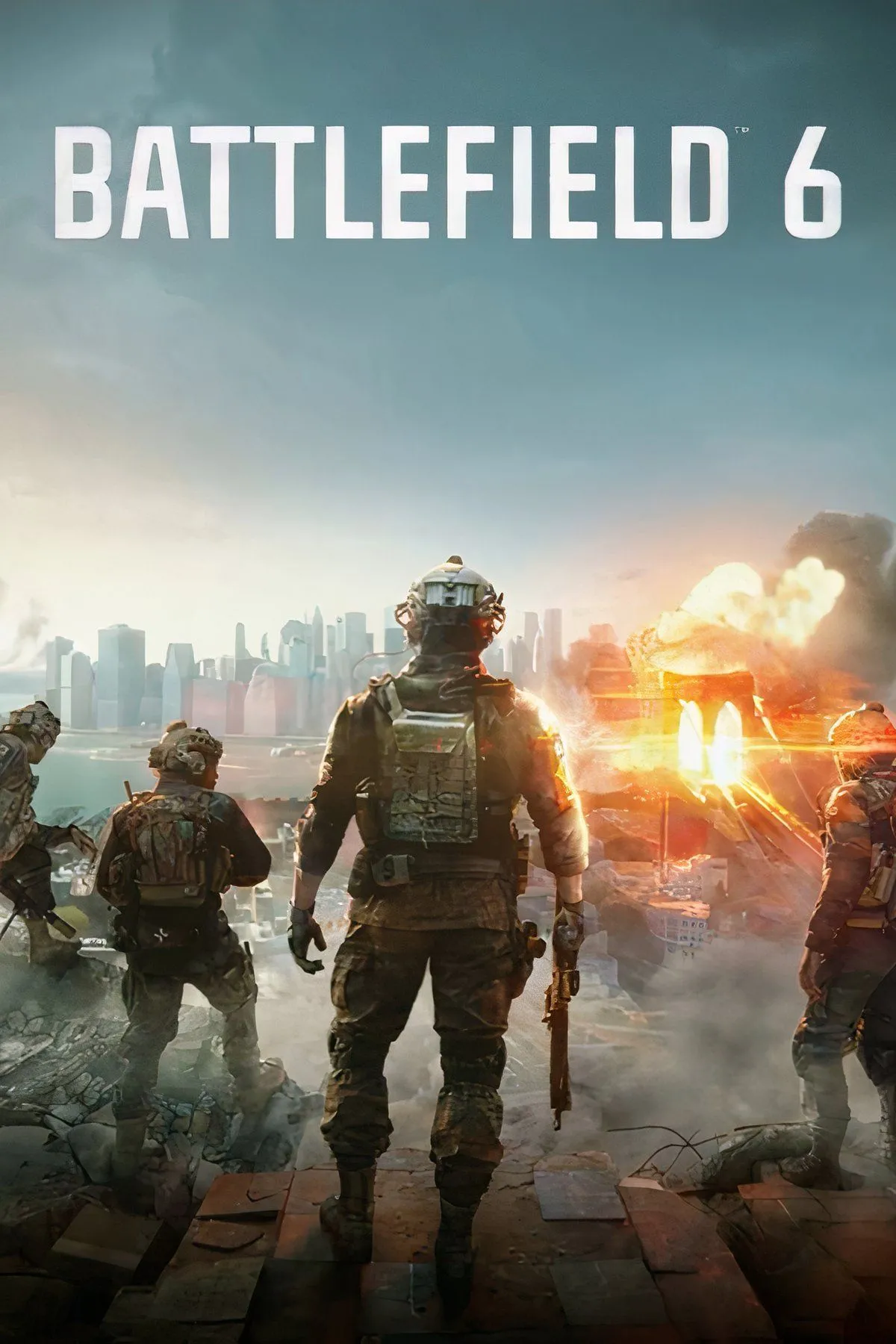 Hình ảnh bìa chính thức của Battlefield 6, hé lộ không khí chiến trường khốc liệt và quy mô hoành tráng của tựa game FPS sắp ra mắt