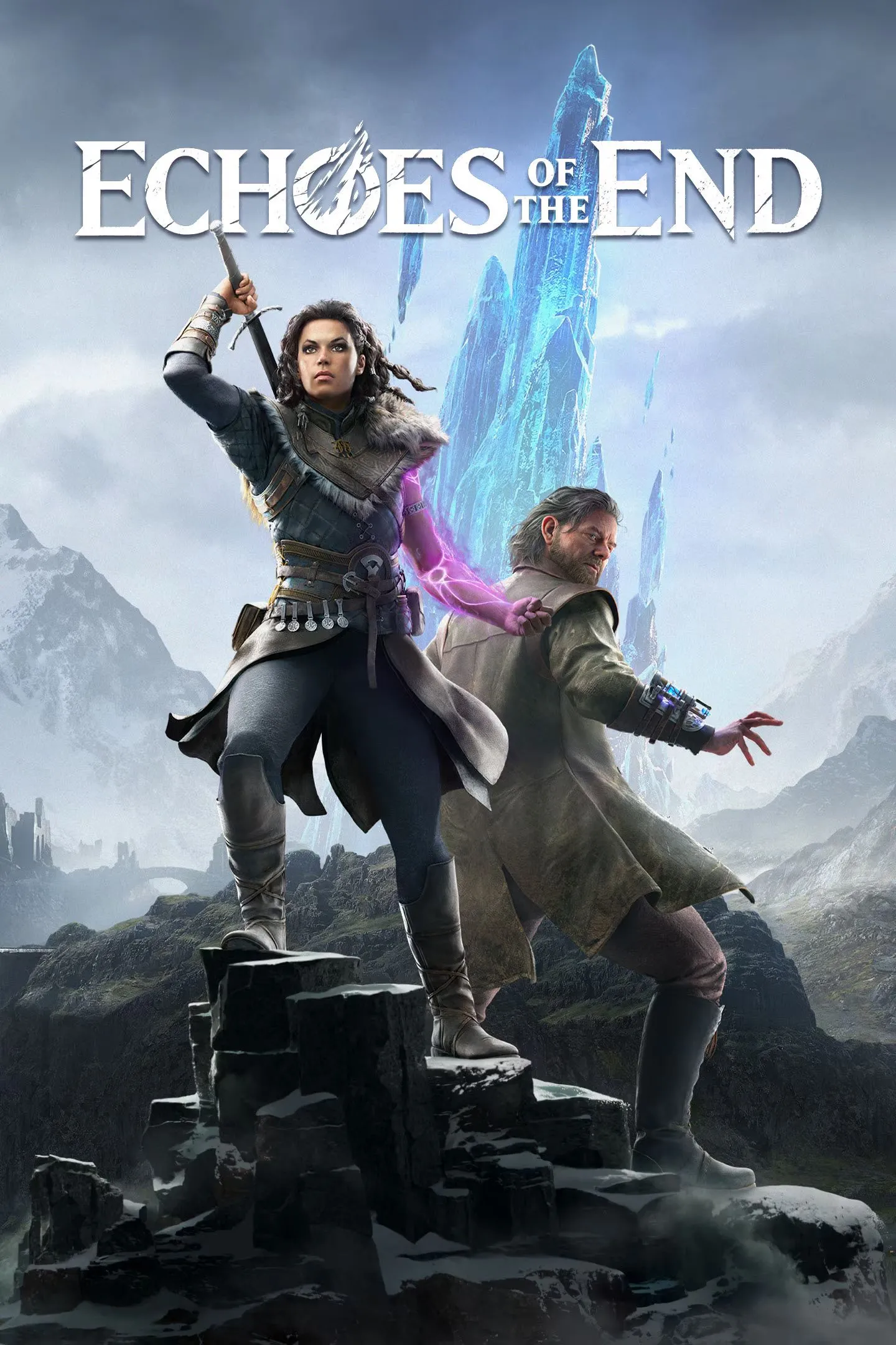 Hình ảnh bìa chính thức của game Echoes of the End, mô tả phong cách đồ họa và nhân vật chính Ryn.