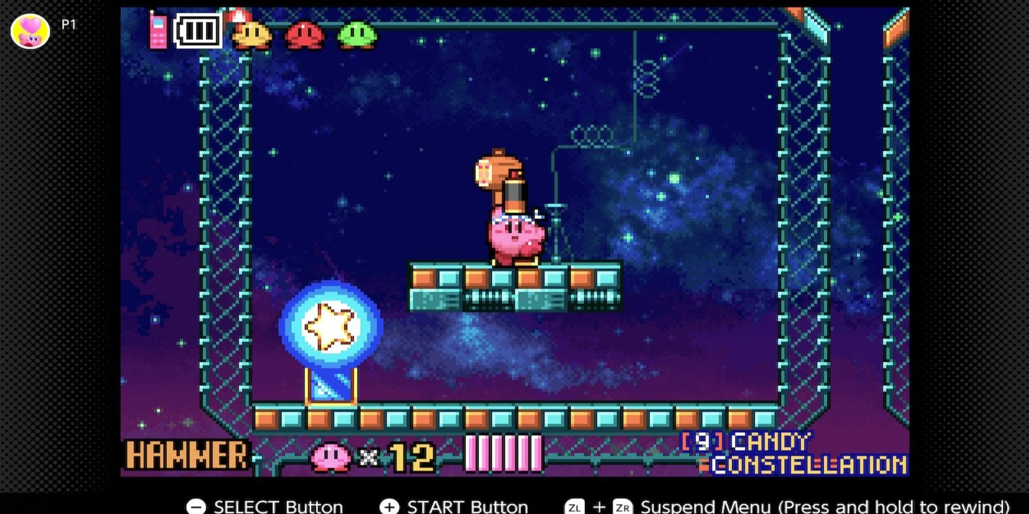 Kirby và Gương Thần Kỳ Diệu mở rương chứa bình sơn xịt