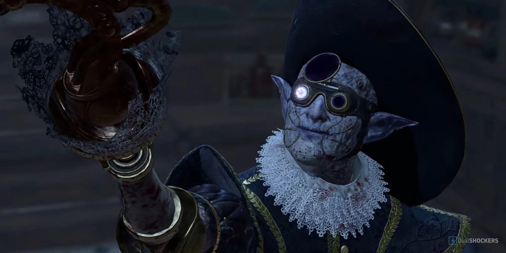 Malus Thorm, một kẻ điên loạn với bàn tay dao, trong Baldur's Gate 3