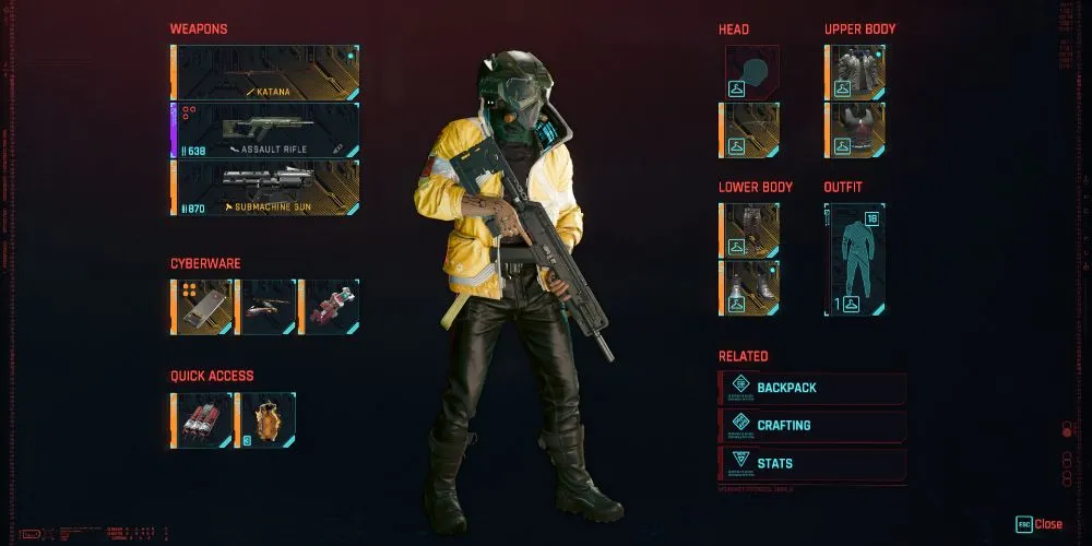 Súng trường tấn công DA8 Umbra trong Cyberpunk 2077, một phần của thế giới Night City đầy hứa hẹn nhưng lại thiếu đi chiều sâu tương tác