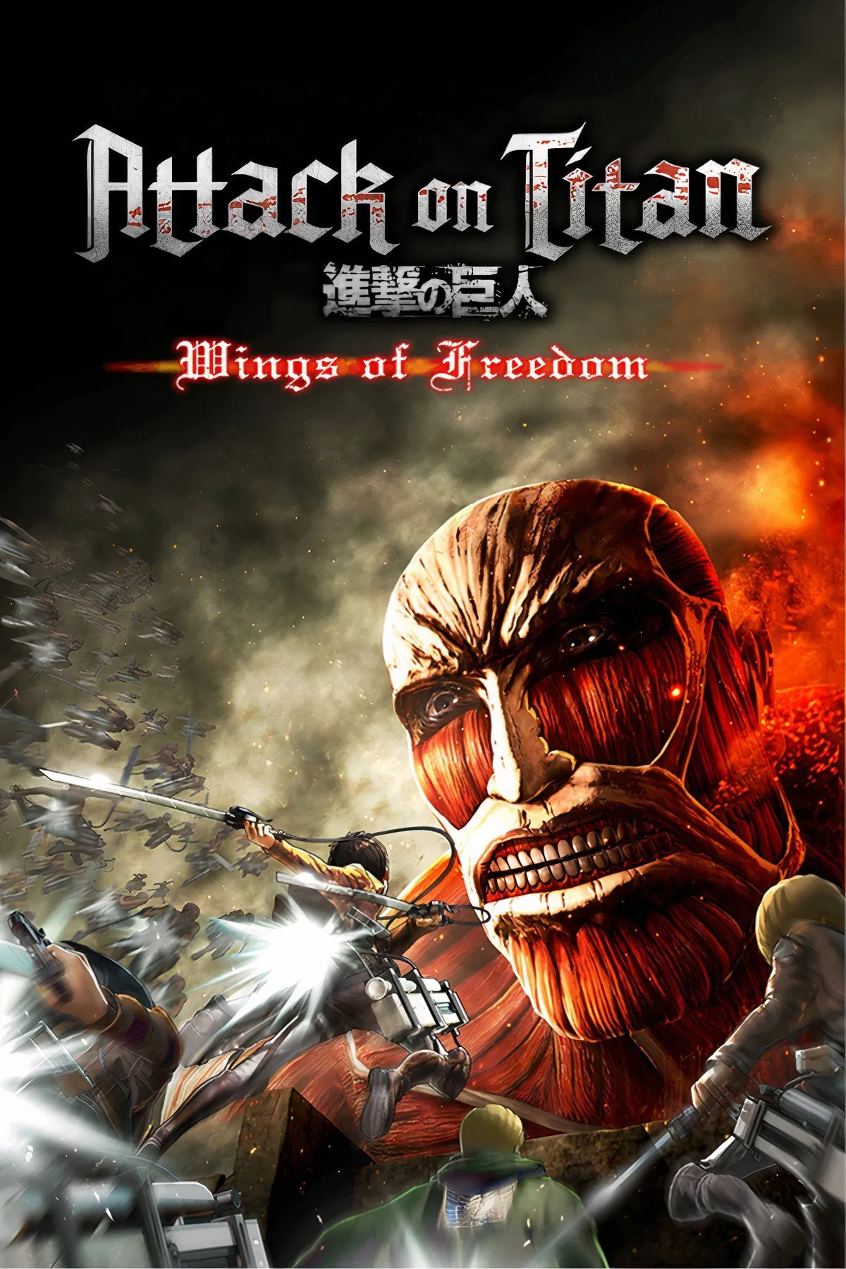 Ảnh Attack on Titan thể hiện ODM Gear và pha di chuyển không gian ba chiều kiểu anime
