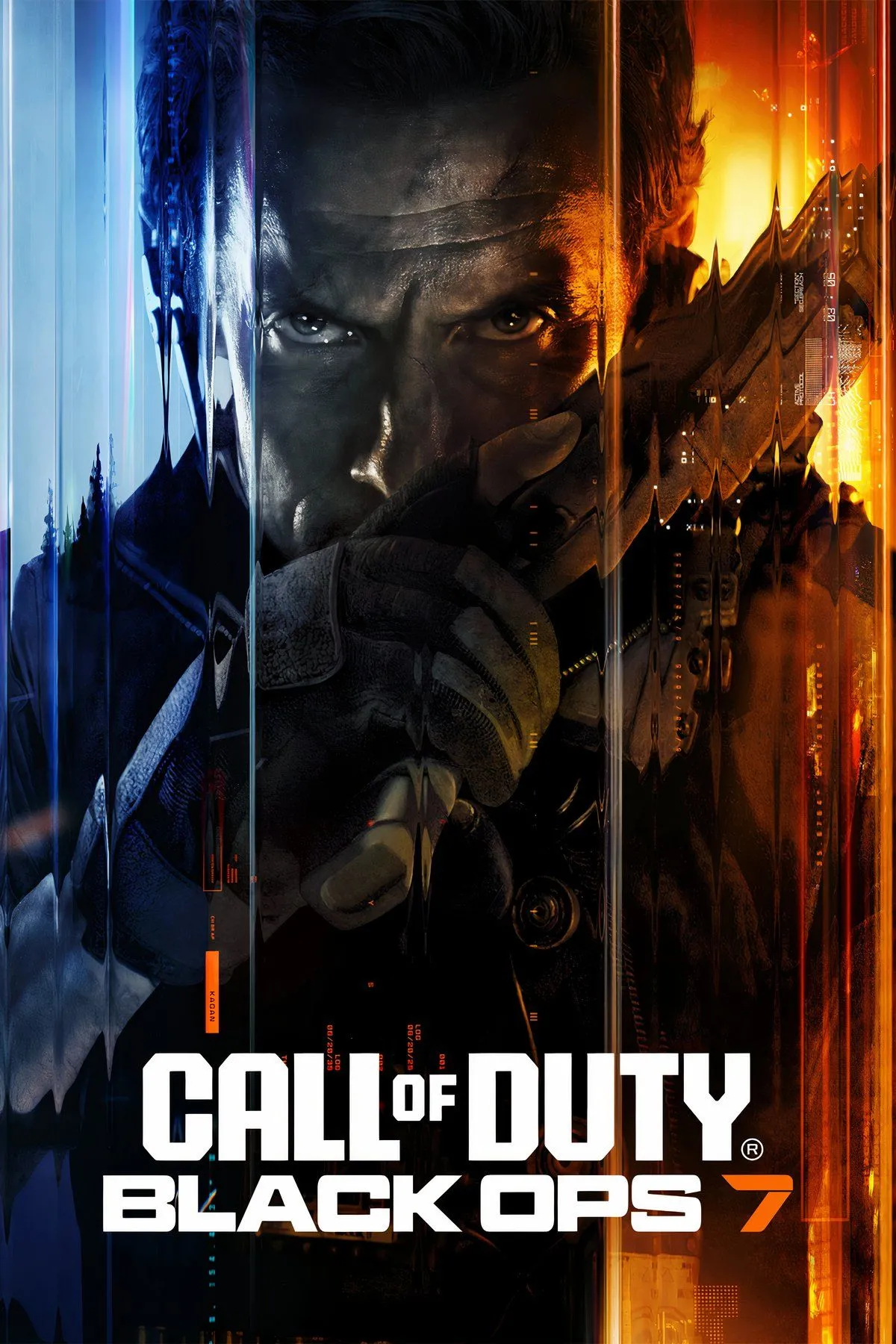 Ảnh bìa Call of Duty Black Ops 7 với tông màu chiến trận, art cover thể hiện chủ đề Black Ops 7