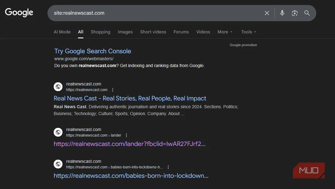 Ảnh chụp email lừa đảo với đường dẫn khả nghi và tên miền .cl