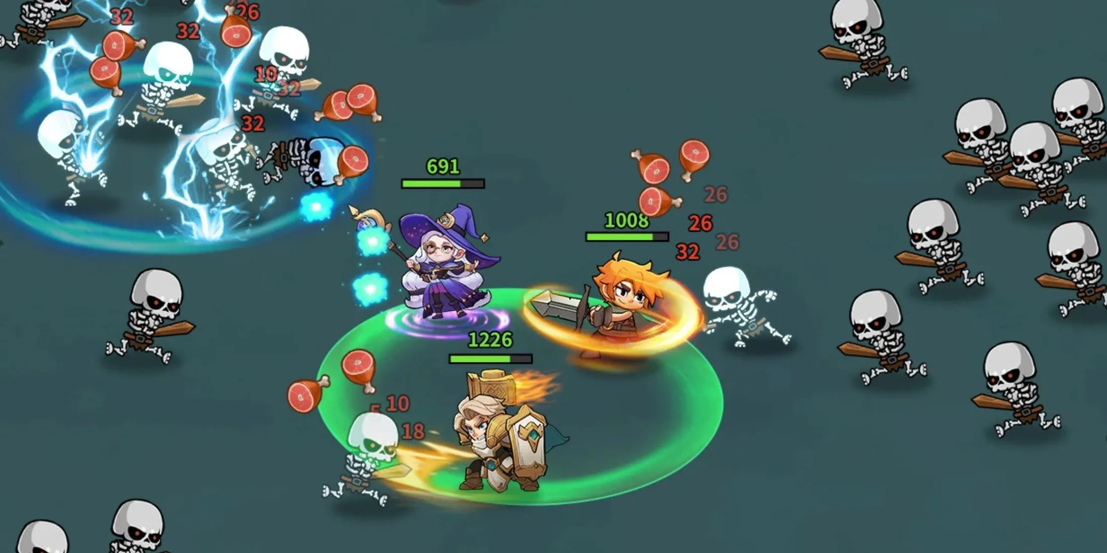 Ảnh dàn nhân vật Top Heroes và khung sự kiện nơi nhà phát hành công bố mã mới