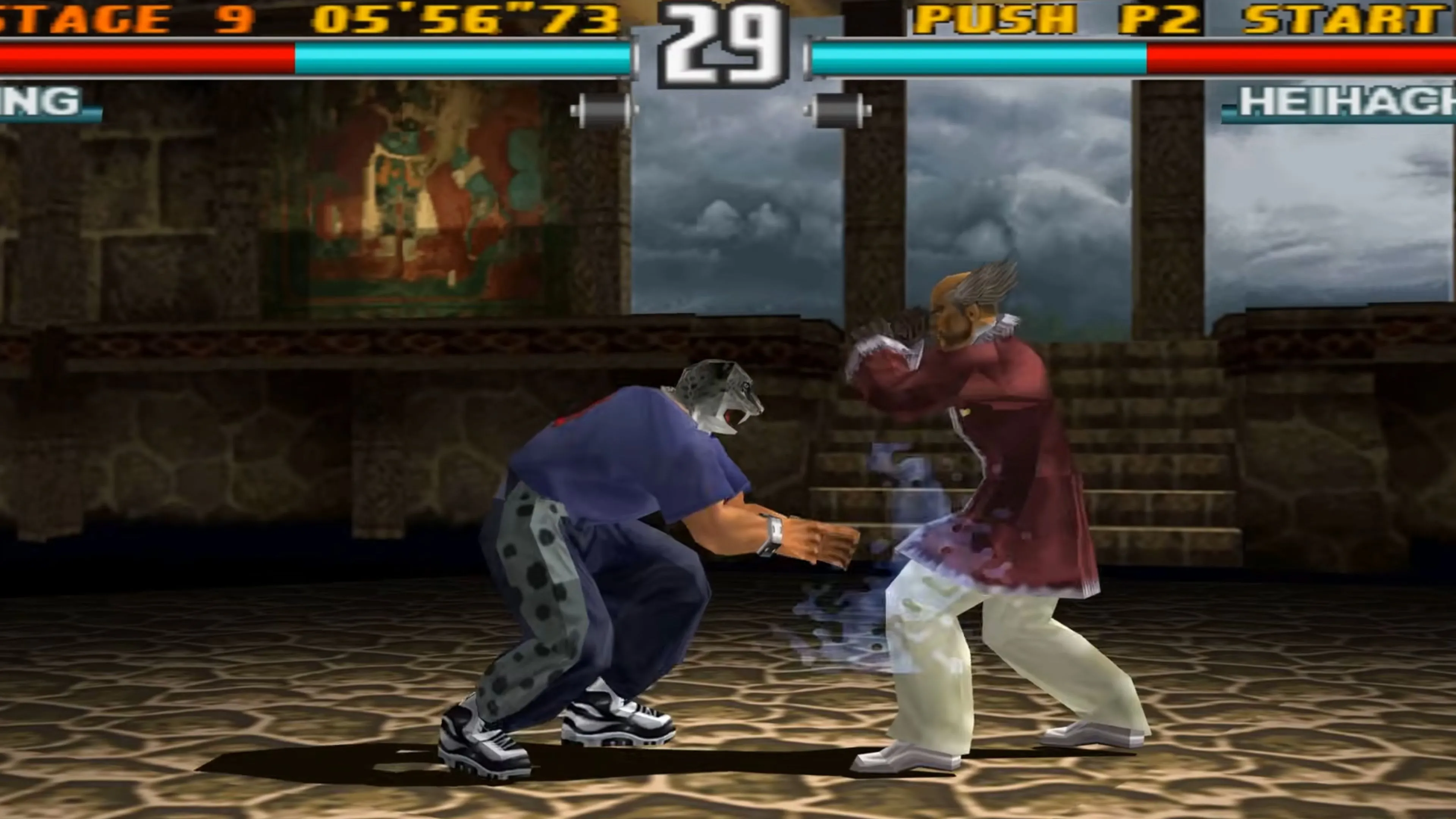 Ảnh màn đấu Tekken 3 – King và Heihachi trong trận đấu kinh điển
