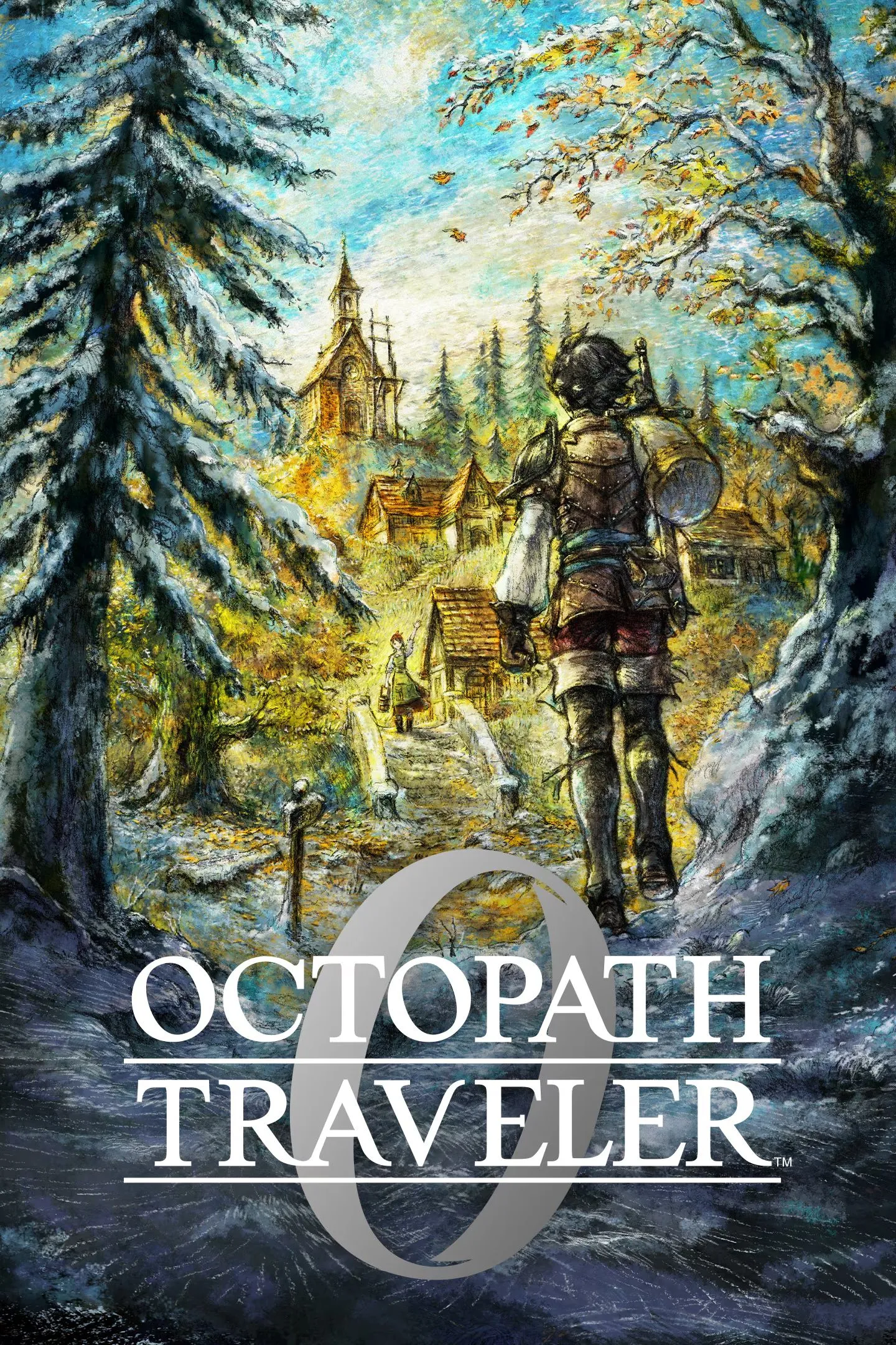Bìa Octopath Traveler 0: art tag cover với nhân vật và phong cách HD-2D chuyển thể cho PC và console