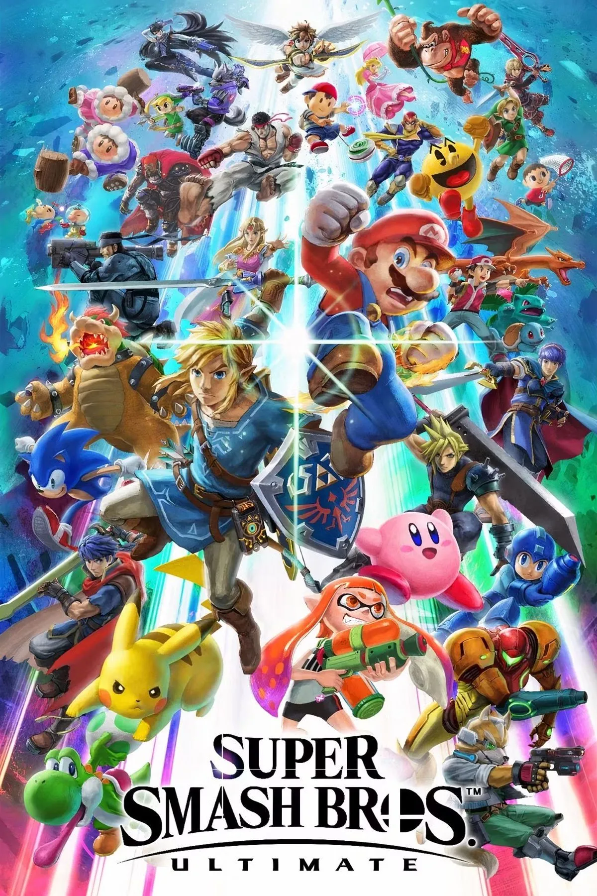 Bìa Super Smash Bros. Ultimate, đại hội nhân vật đa IP từ Nintendo và bên thứ ba