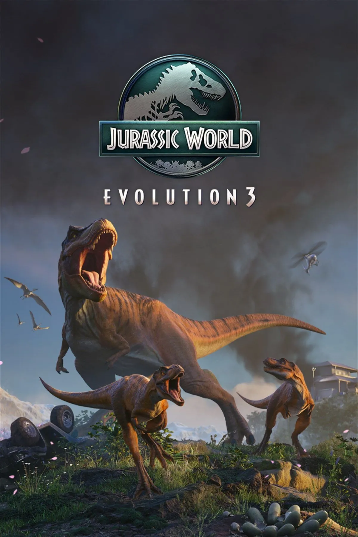 Bìa trò chơi Jurassic World Evolution 3 — hình ảnh tổng quan chiến dịch