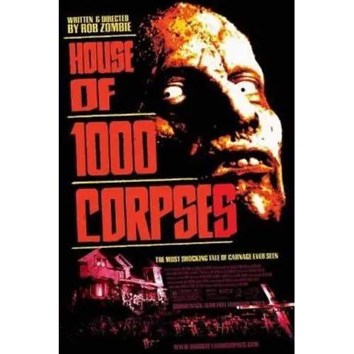 Cảnh phim House of 1000 Corpses cho thấy không khí dị hợm và nhân vật Otis B. Driftwood phản chiếu cảm hứng từ Ed Gein
