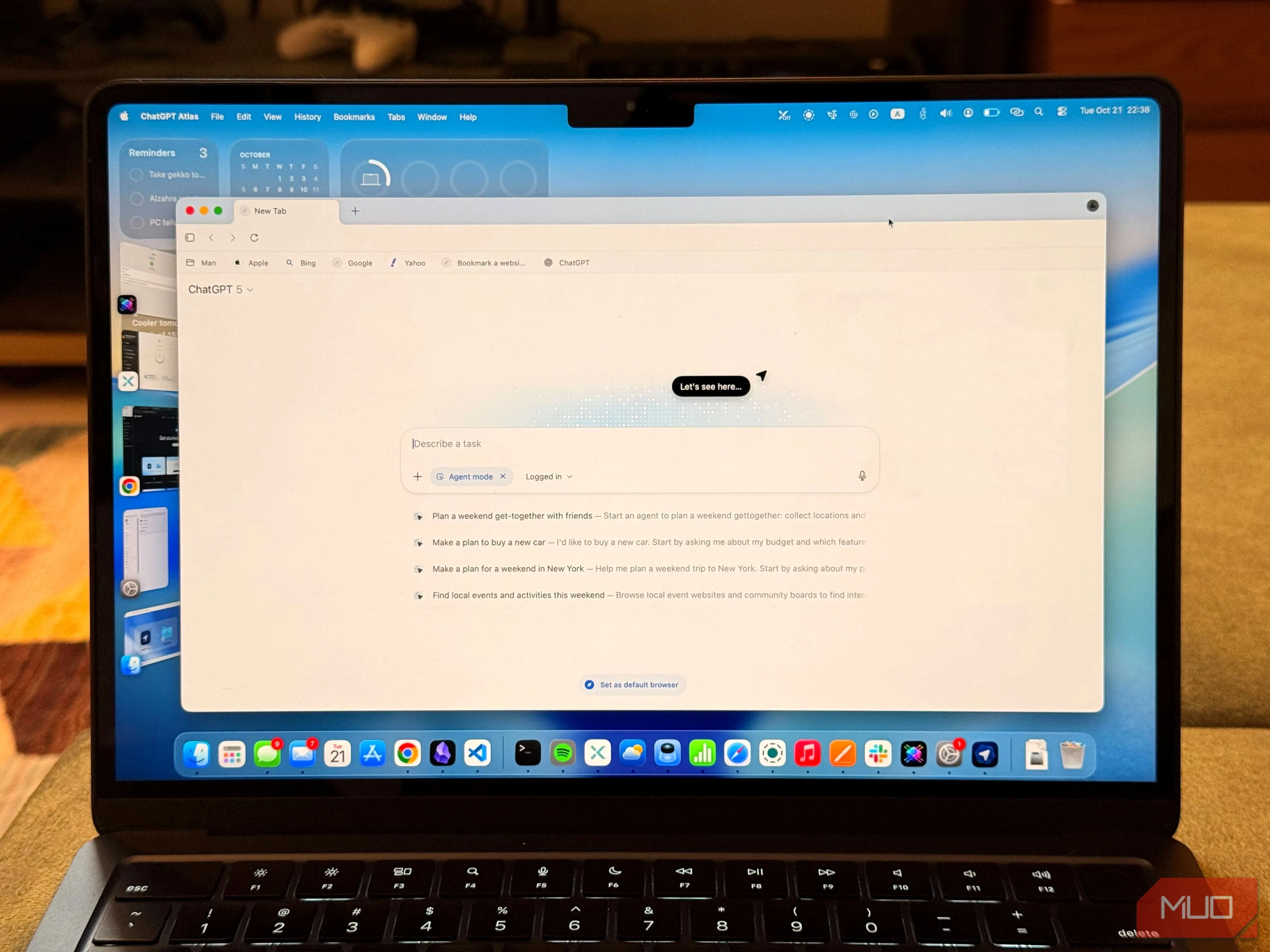 Giao diện ChatGPT Atlas trên macOS, minh họa cho các trình duyệt AI mới