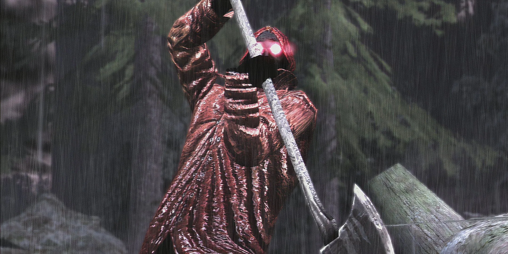 Hình ảnh nhân vật “The Raincoat Killer” từ Deadly Premonition — biểu tượng phong cách Swery