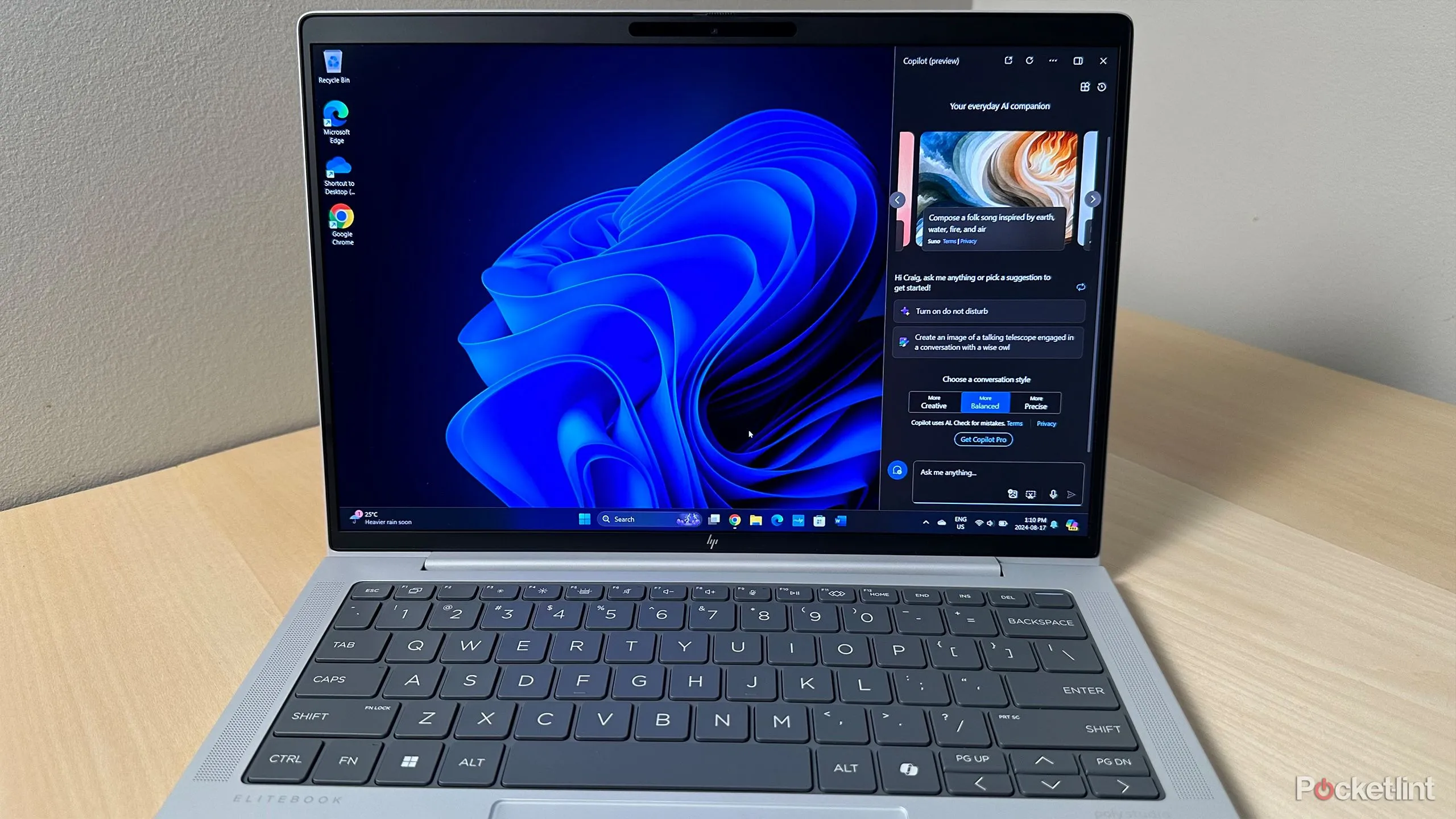 HP EliteBook minh họa Copilot và tích hợp AI trong Windows 11