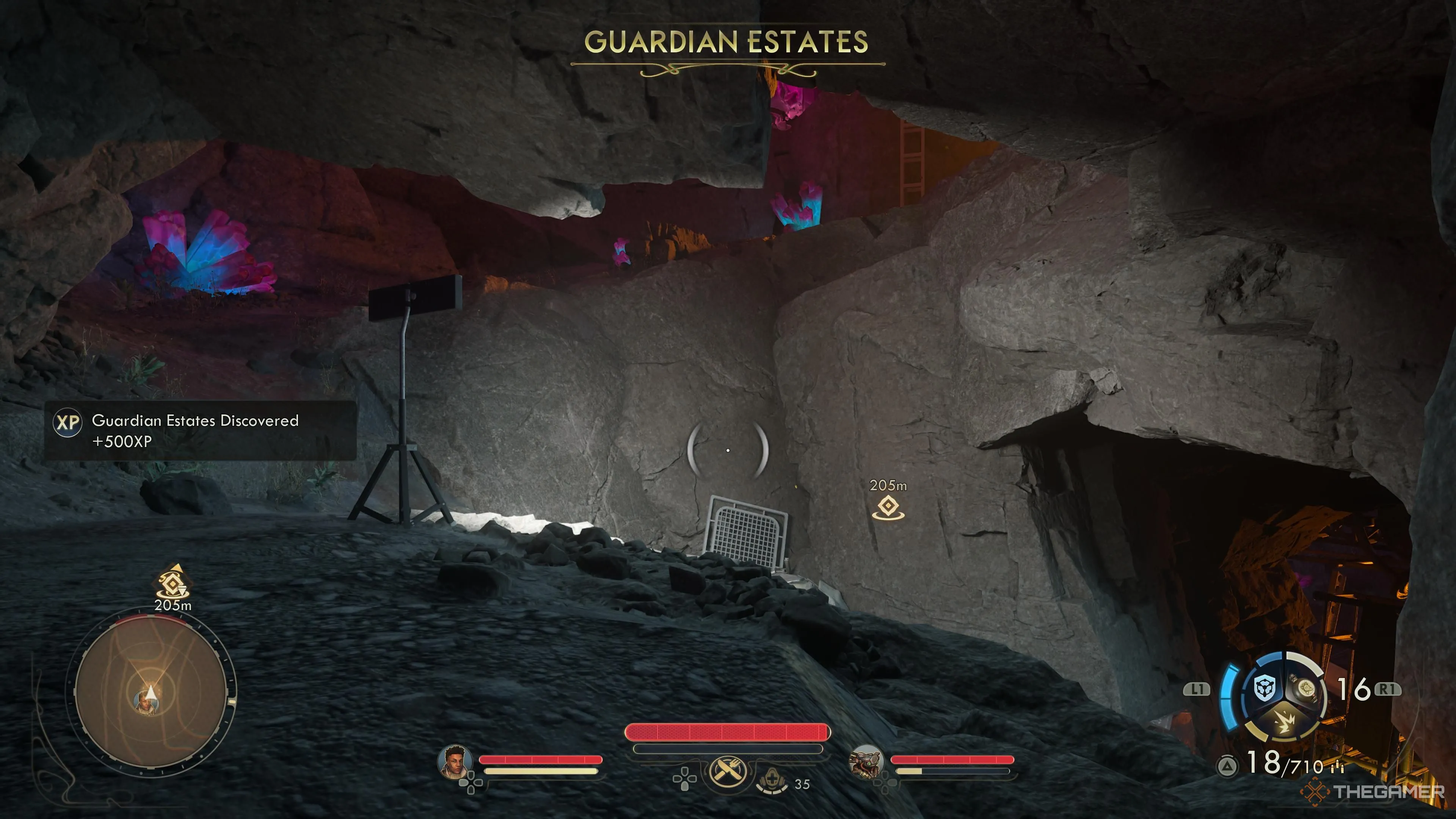 Khu vực Guardian Estates được phát hiện trong The Outer Worlds 2, cảnh đồi vách và trại Scrapper