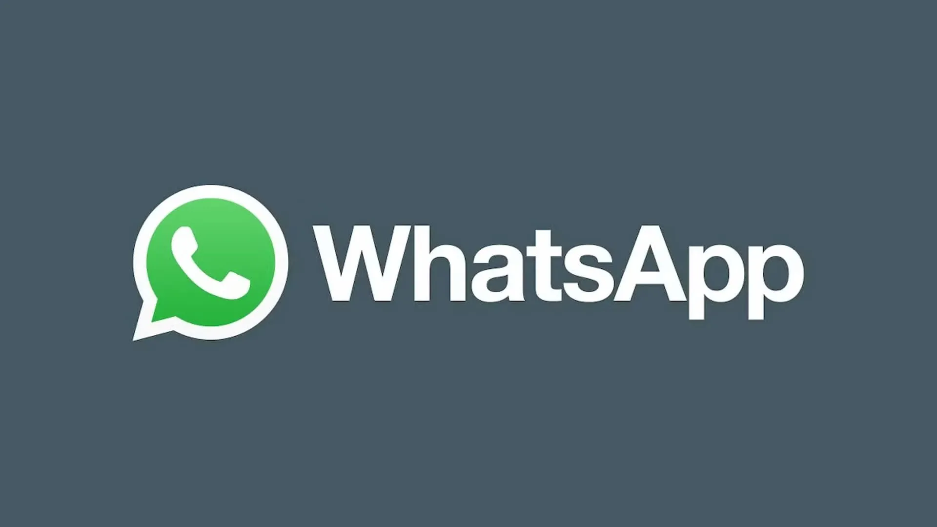 Logo WhatsApp trên nền xám