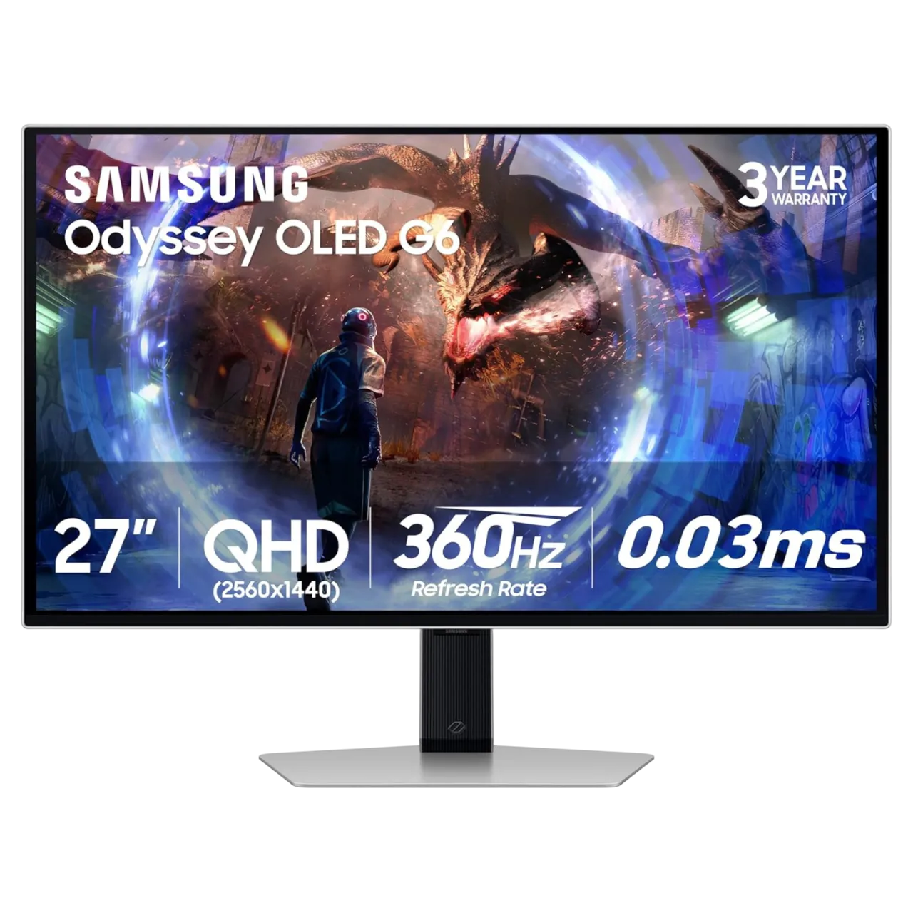 Màn hình Samsung Odyssey G6 27 inch QD-OLED với giao diện hiển thị sống động và đèn RGB tùy chỉnh