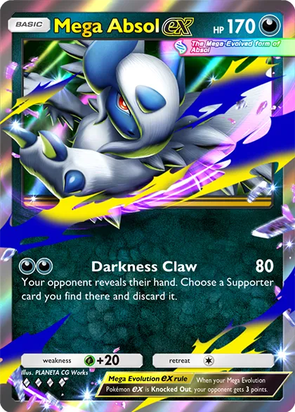 Mega Absol trong Pokémon TCG Pocket - lá bài Mega ex mang phong cách ám ảnh
