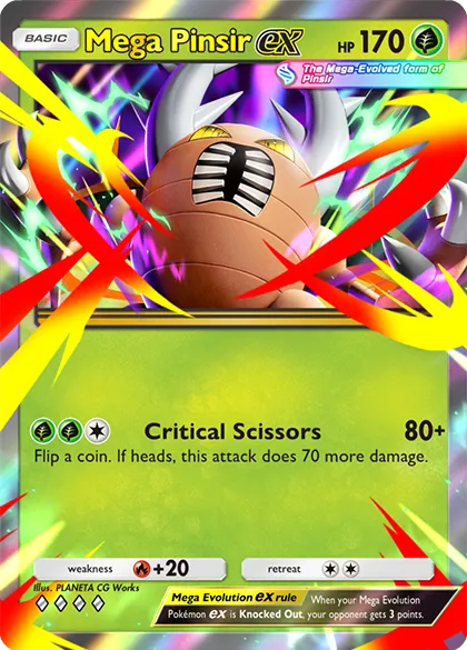 Mega Pinsir trong Pokémon TCG Pocket - biểu tượng Mega ex cường tráng