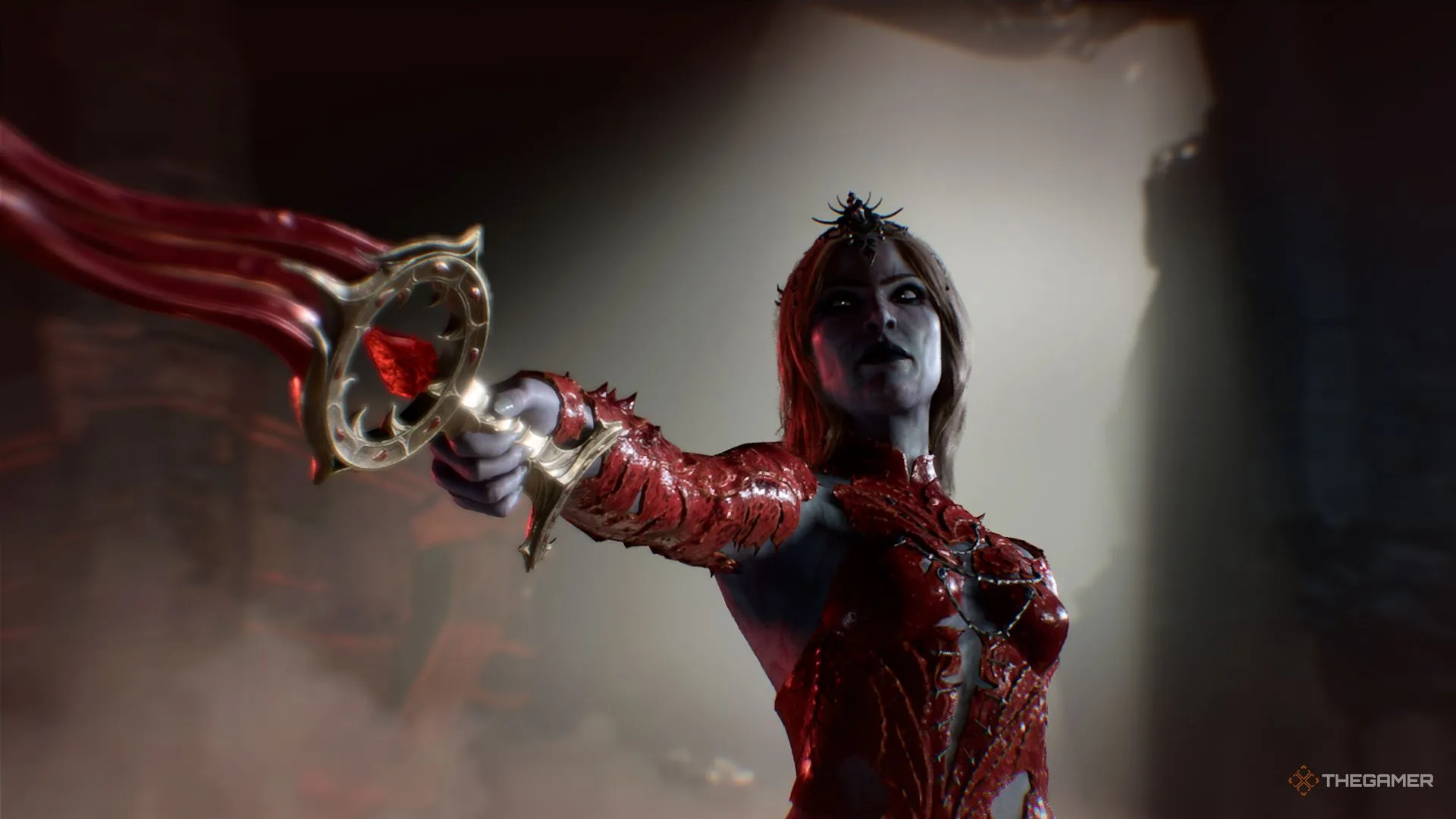 Orin rút dao chỉ về phía bạn trong Baldur's Gate 3