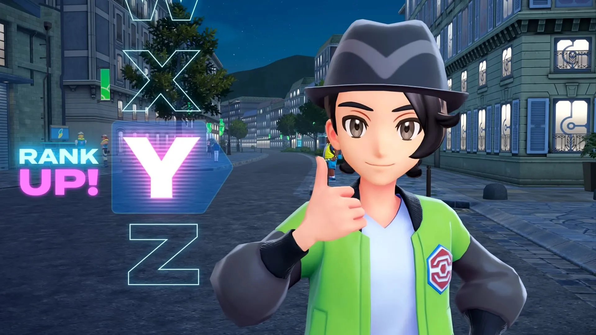 Paxton đạt thứ hạng Y trong Pokemon Legends Z-A trên nền artwork trò chơi