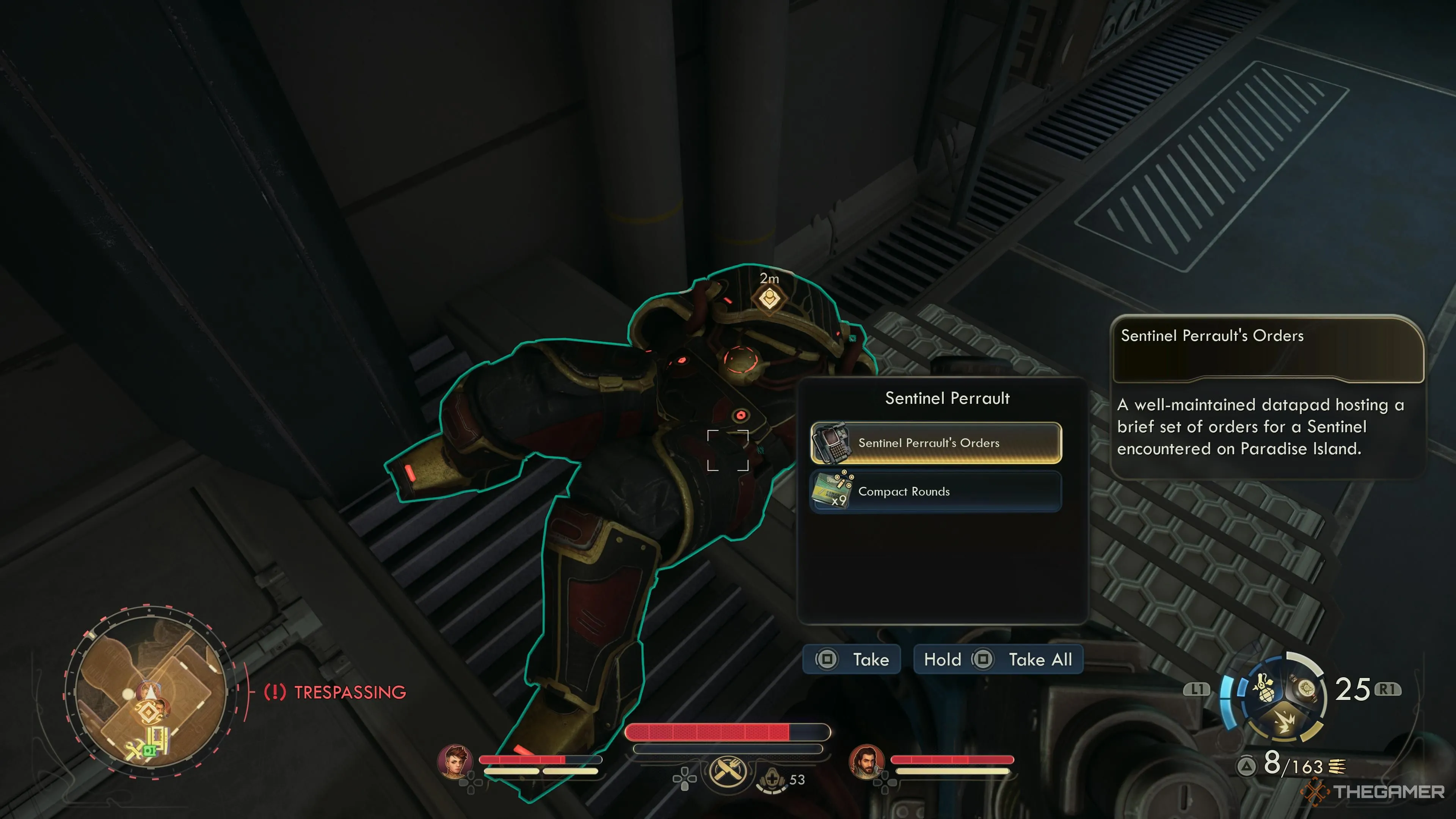 Sentinel Perrault bị hạ gục, mệnh lệnh rơi trên người - cuộc gặp giả mạo tại Vox Relay