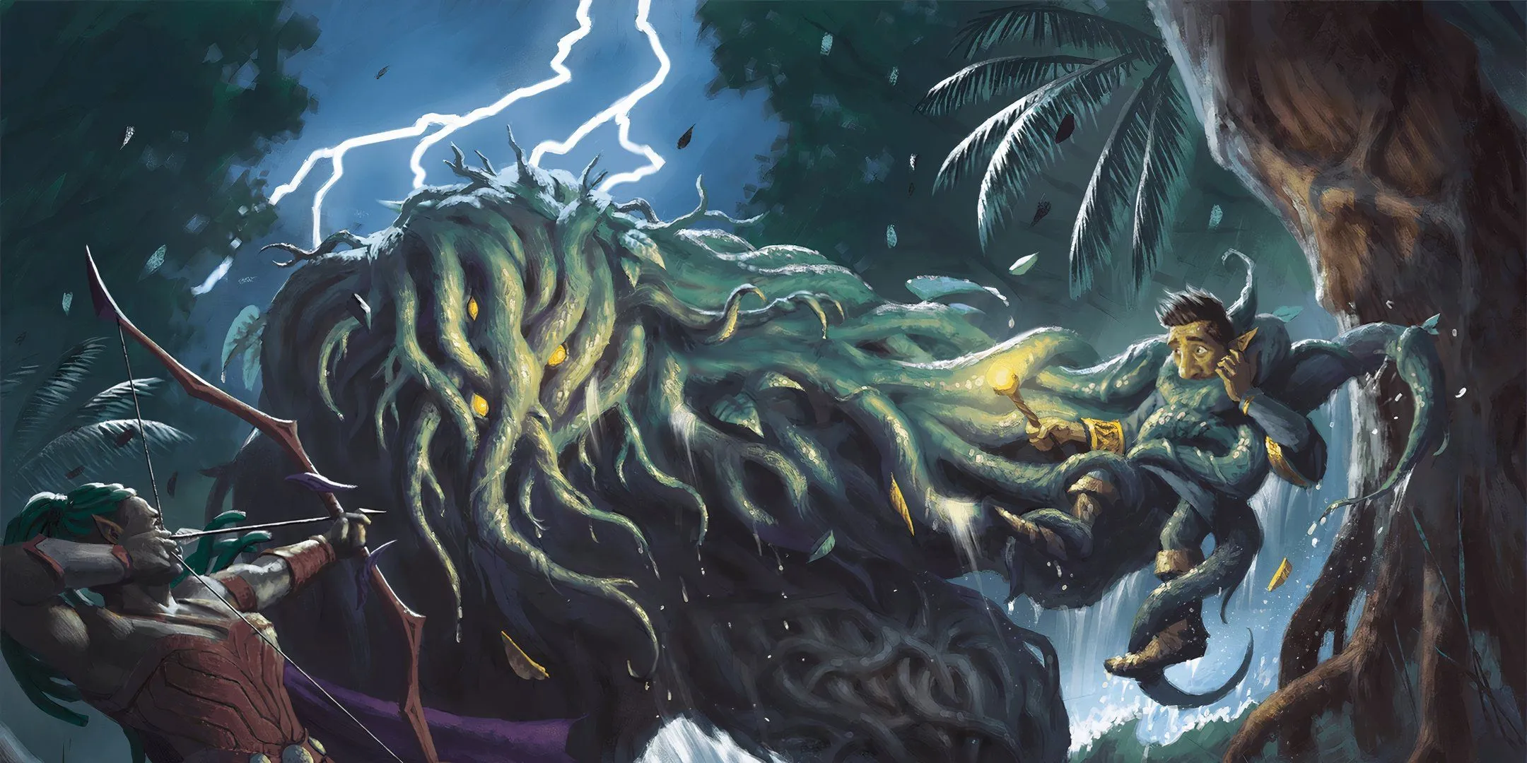 Shambling Mound nuốt chửng kẻ địch, quái vật thực vật bị nguyền trong D&amp;D