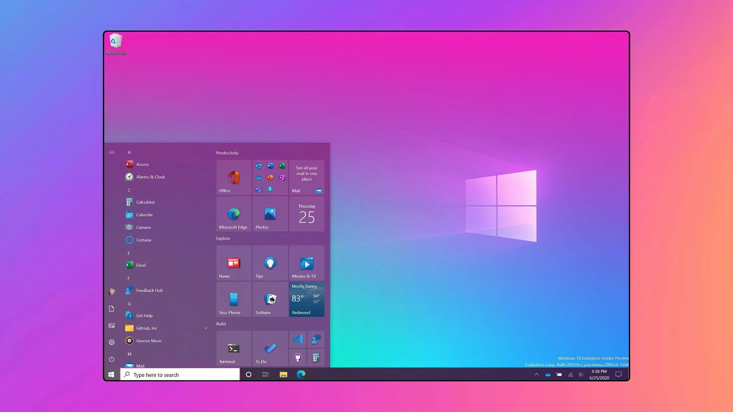 Start Menu Windows 10 thân thuộc với người dùng lâu năm