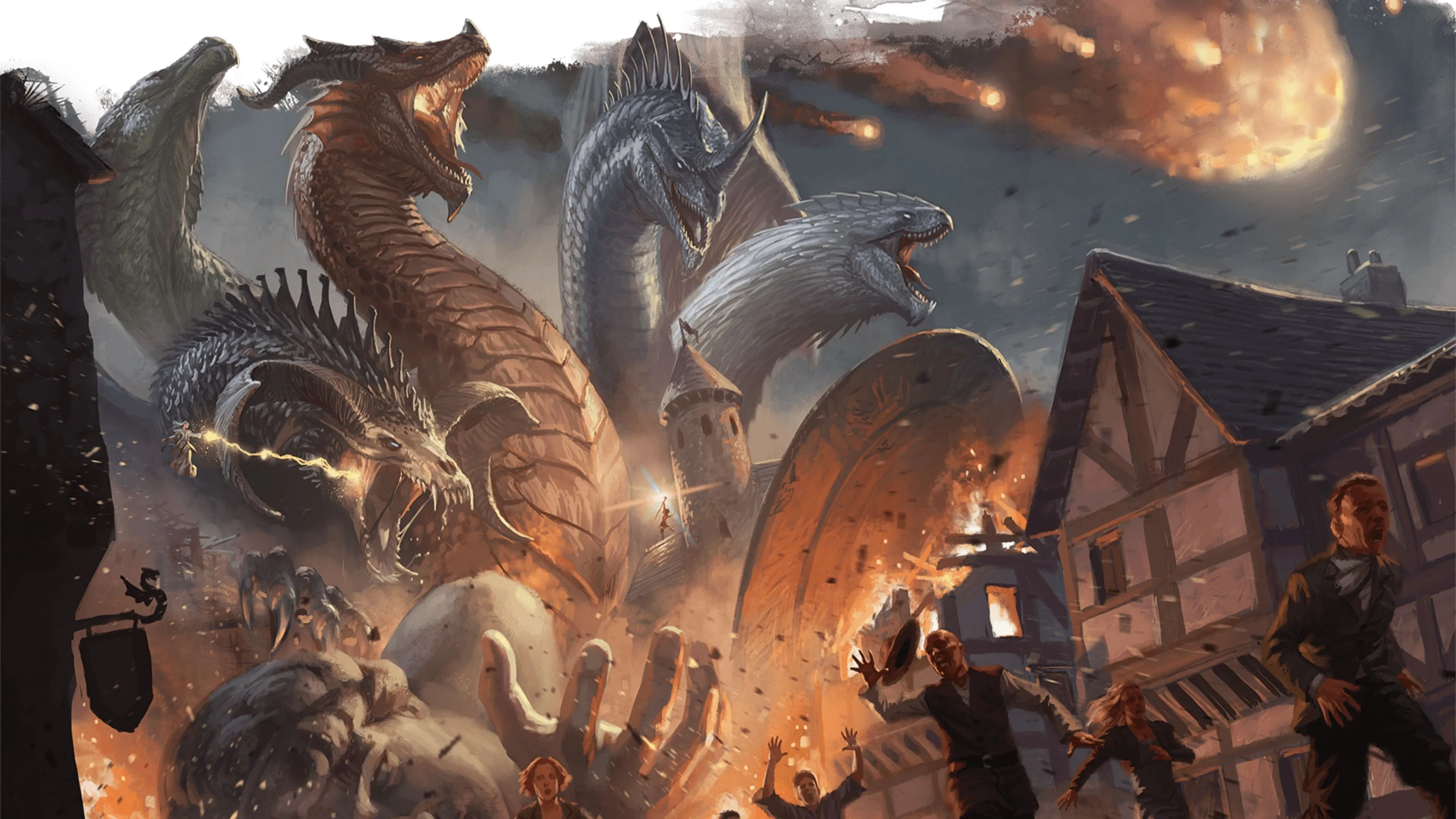 Tiamat tấn công — hình ảnh đại diện cho mối đe dọa xứng tầm để Bahamut can thiệp.
