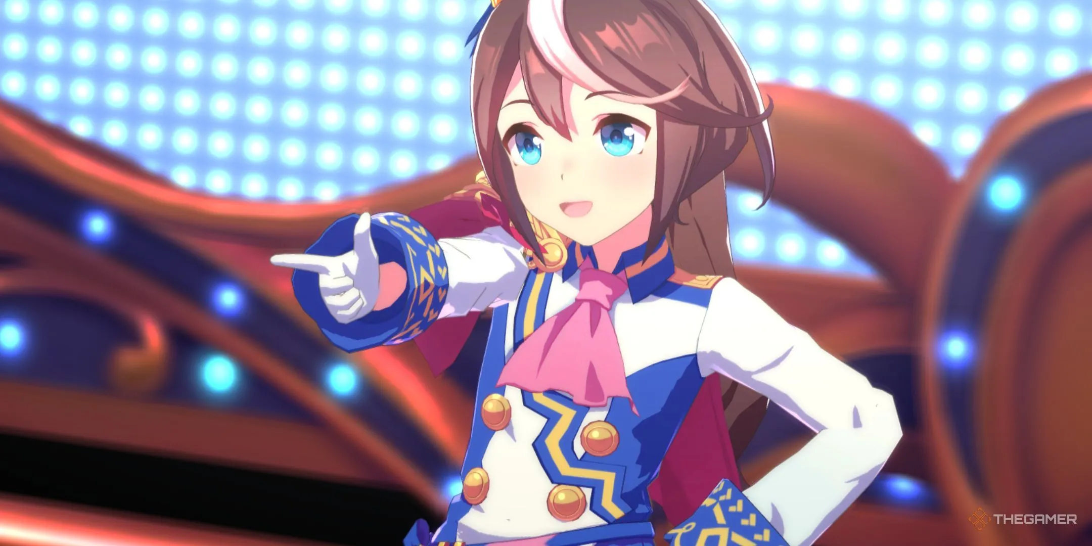 Tokai Teio trong Umamusume Pretty Derby, minh họa kỵ sĩ tiêu biểu giúp truyền cảm hứng build cho Haru Urara.